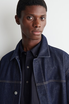 DENIM SHIRT JACKET — DARK BLUE 4