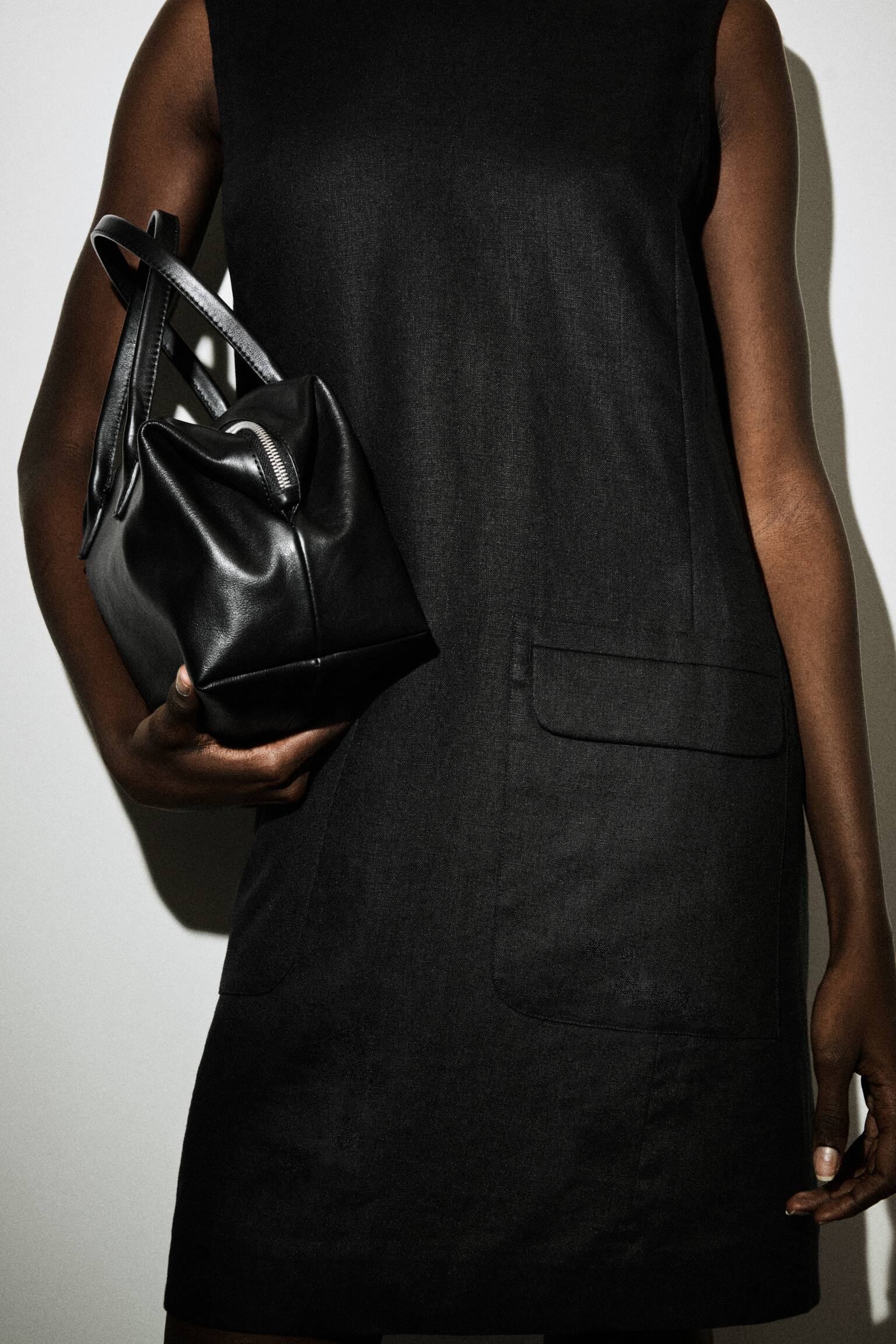 שמלת שיפט קצרה מפשתן - 7