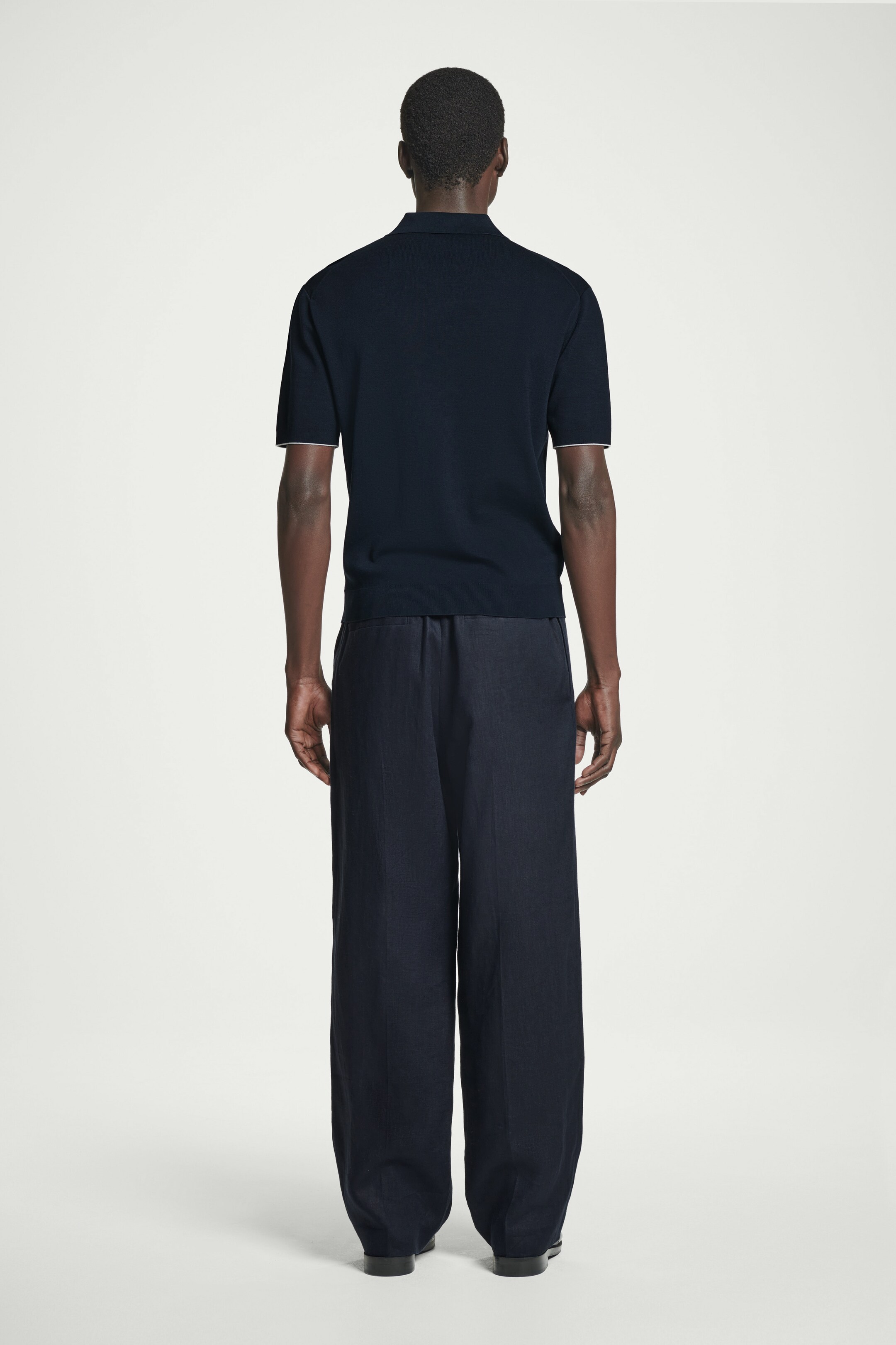 View larger image: CONTRAST-TIPPED KNITTED POLO SHIRT - NAVY - Men | H&M GB 4