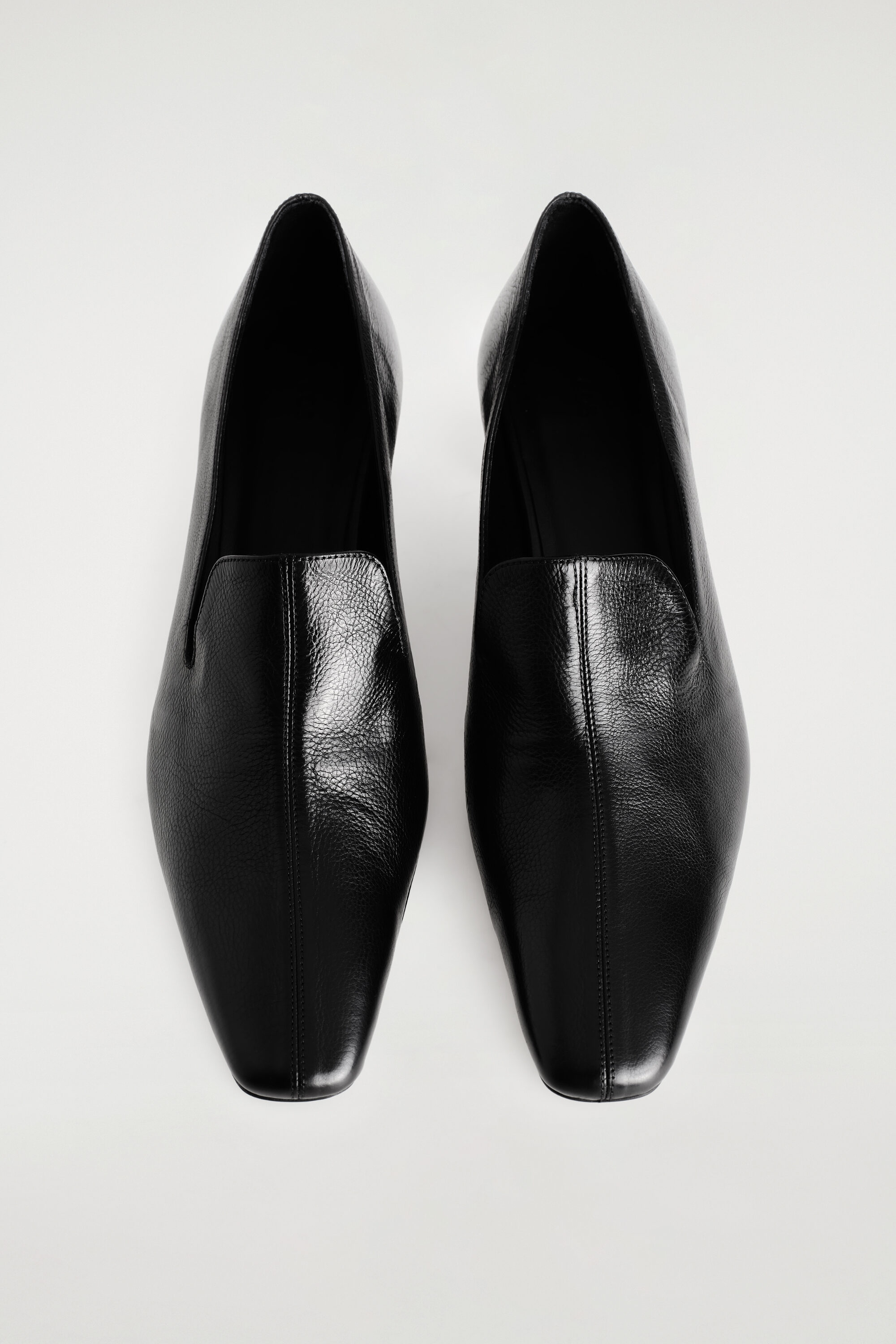 ANGULAR LEATHER HEELED LOAFERS - thumbnail 3