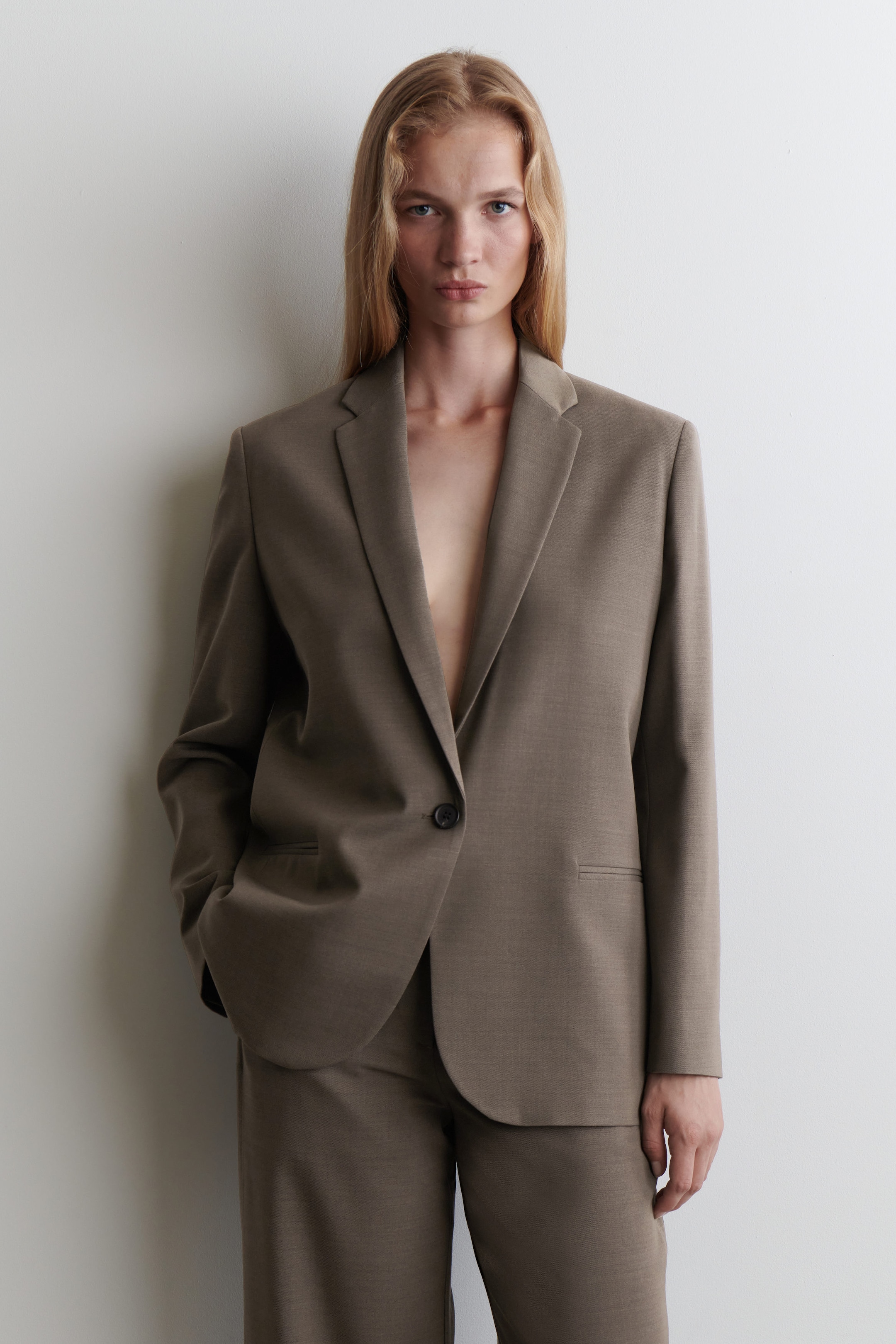 MERINO WOOL-BLEND BLAZER
