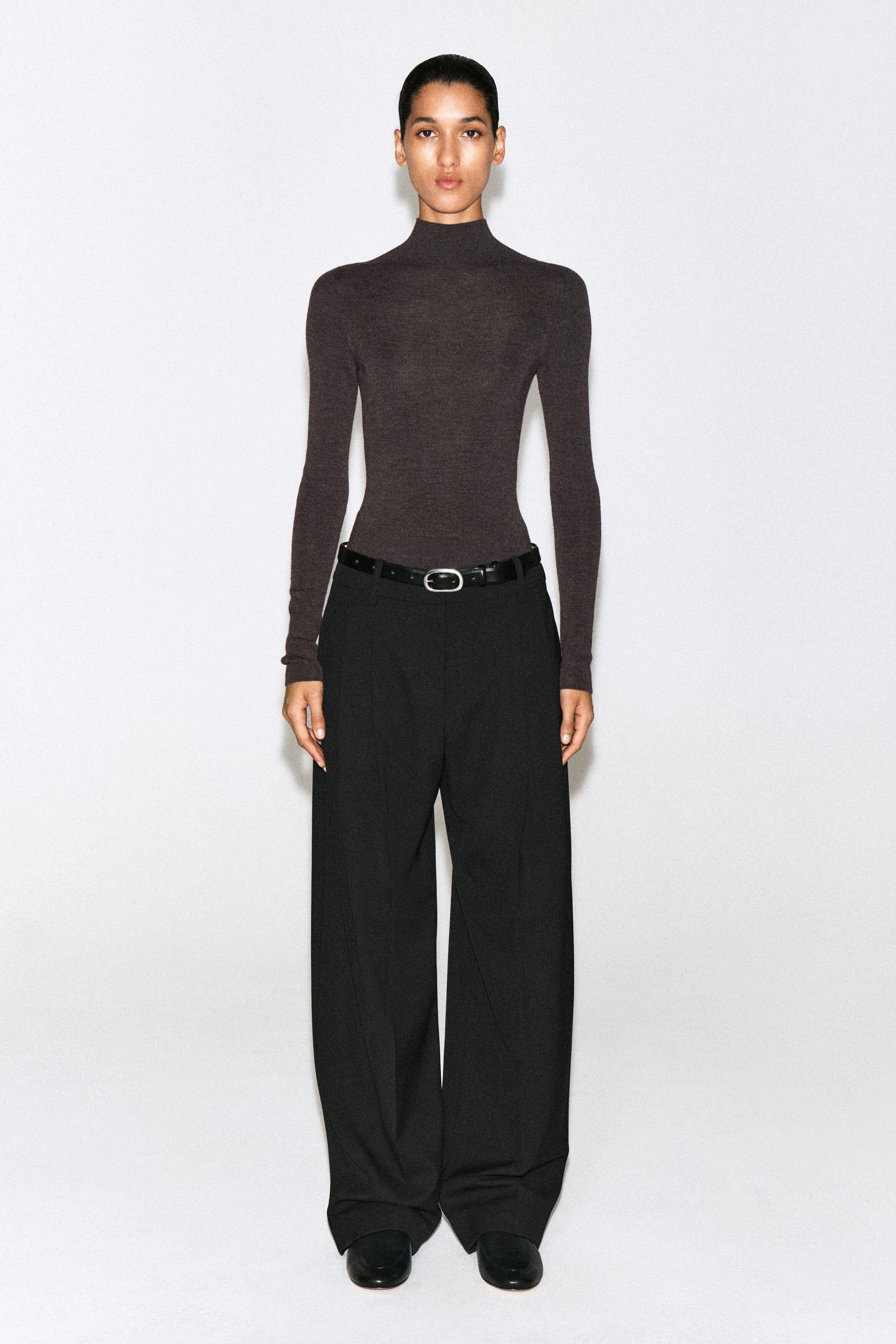 SEAMLESS MERINO WOOL MOCK-NECK BODYSUIT thumbnail 4