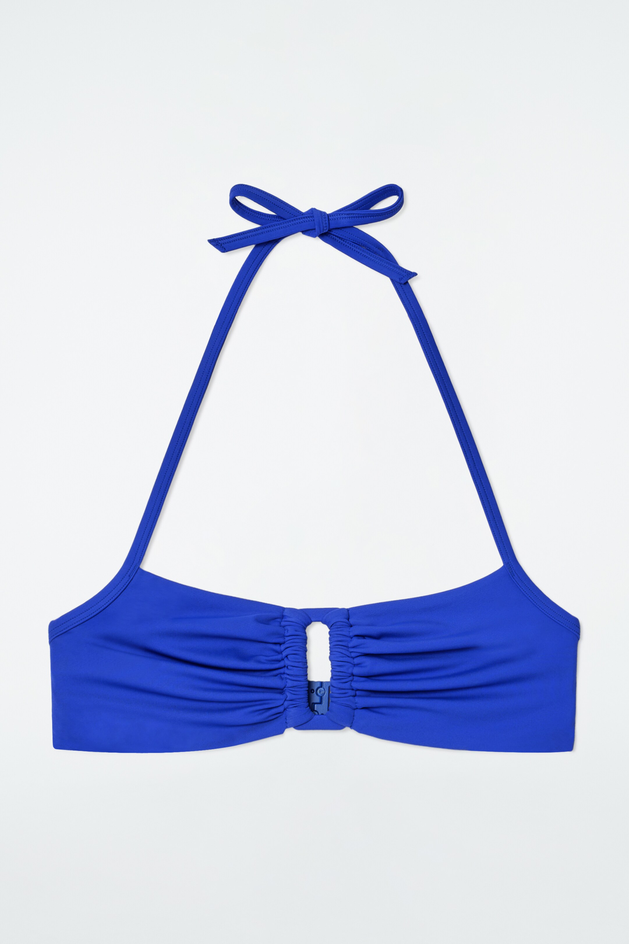 Agrandir l'image: HAUT DE BIKINI AJOURÉ ET FRONCÉ - BLEU - FEMME | H&M BE 3