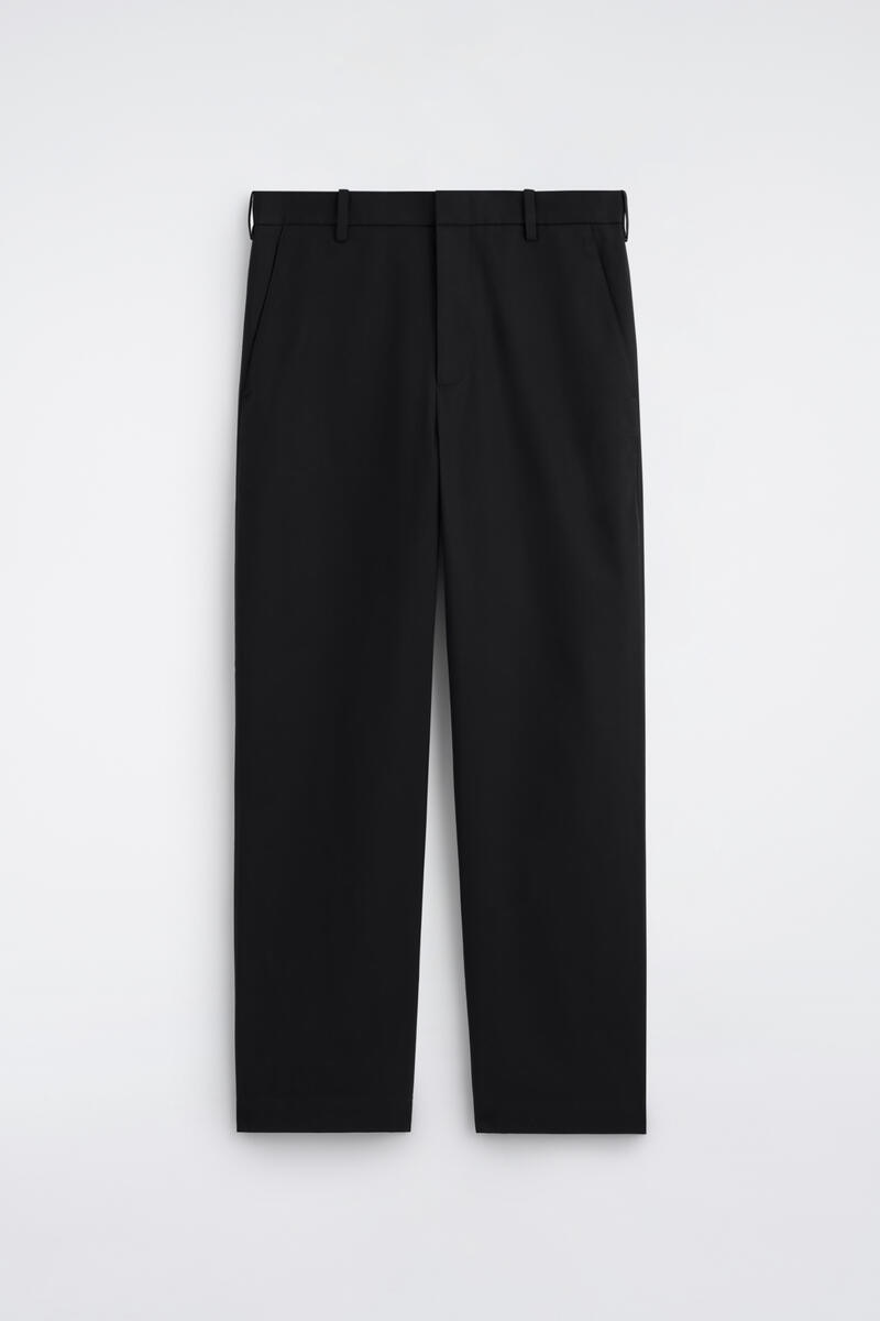 Cotton Wide-Leg Chinos