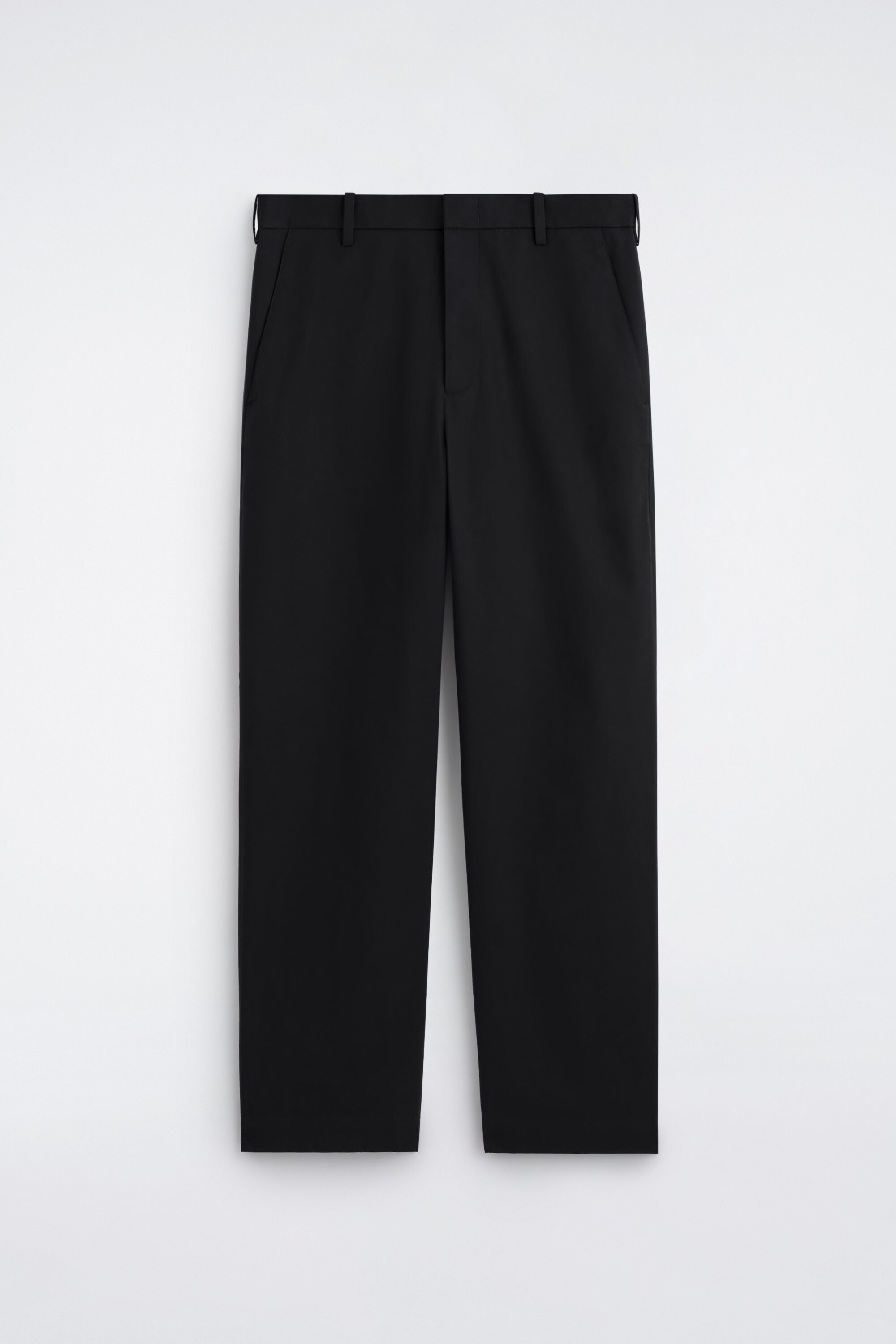 【COS】ワイドチノパンツ COTTON WIDE-LEG PANTS - BLACK | COS US