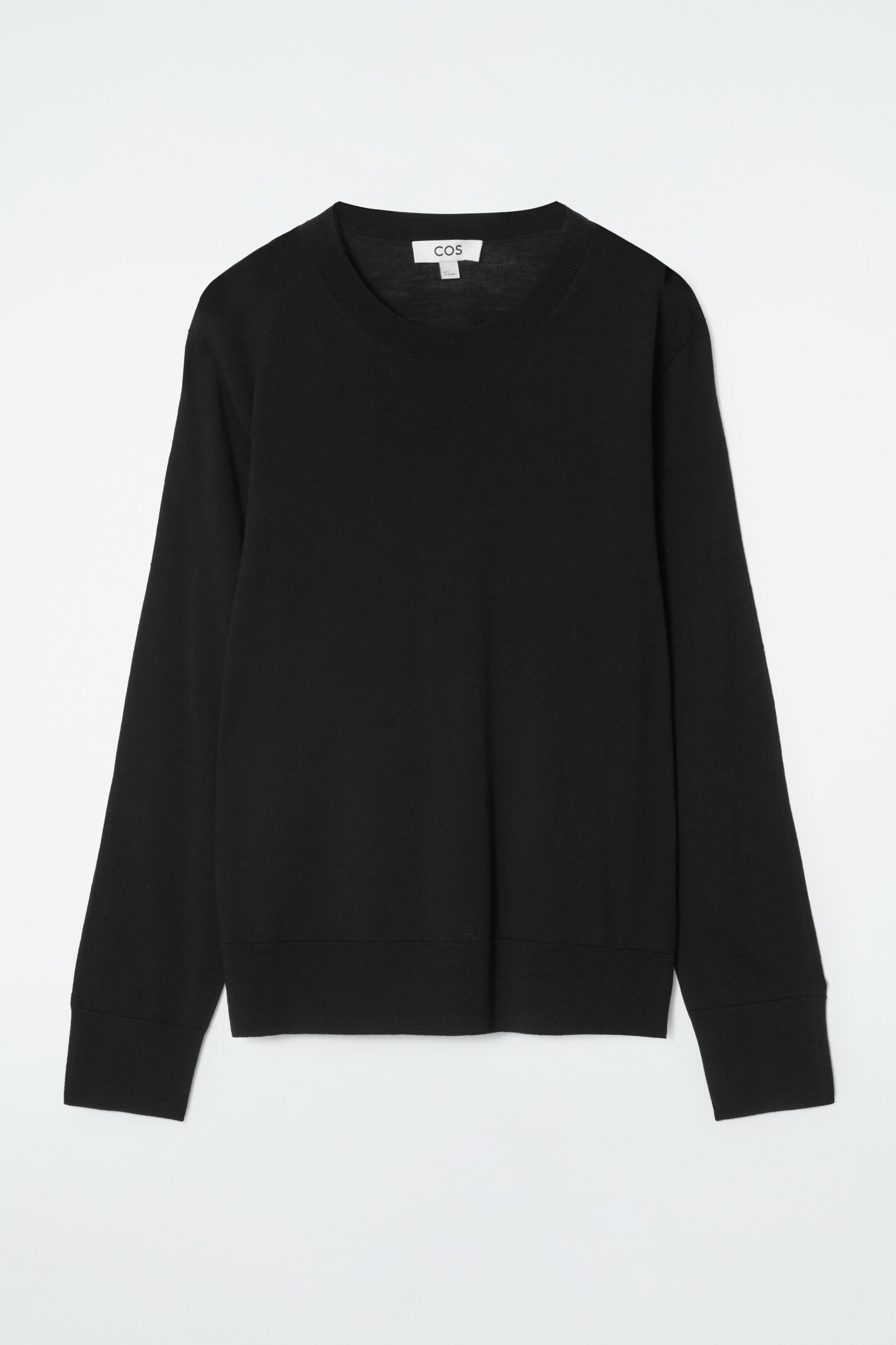 Agrandir l'image: PULL À COL ROND EN LAINE MÉRINOS - NOIR - FEMME | H&M CH 1