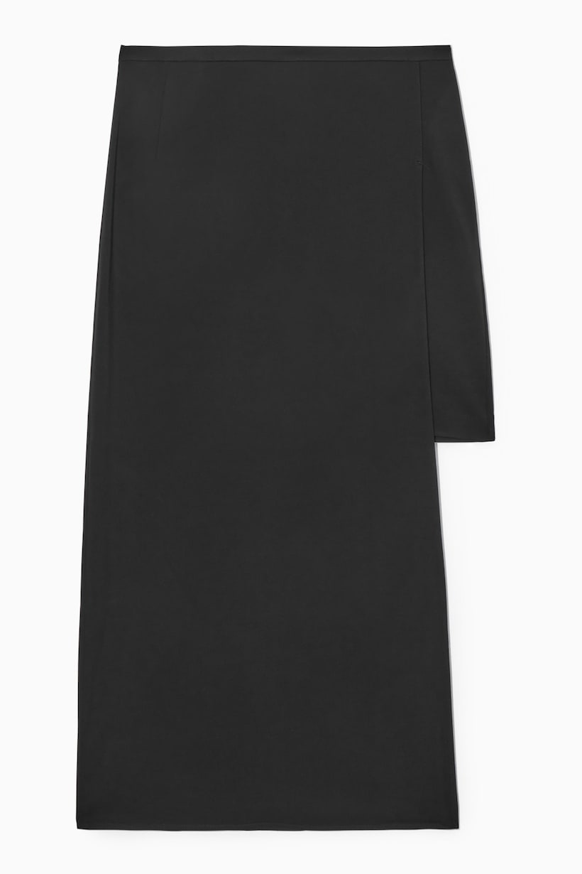 Jupe Femme COS En Cupro – Bleue, Taille 32 Pouces, Coupe A-line, Ourlet Asymétrique – Très Bon état