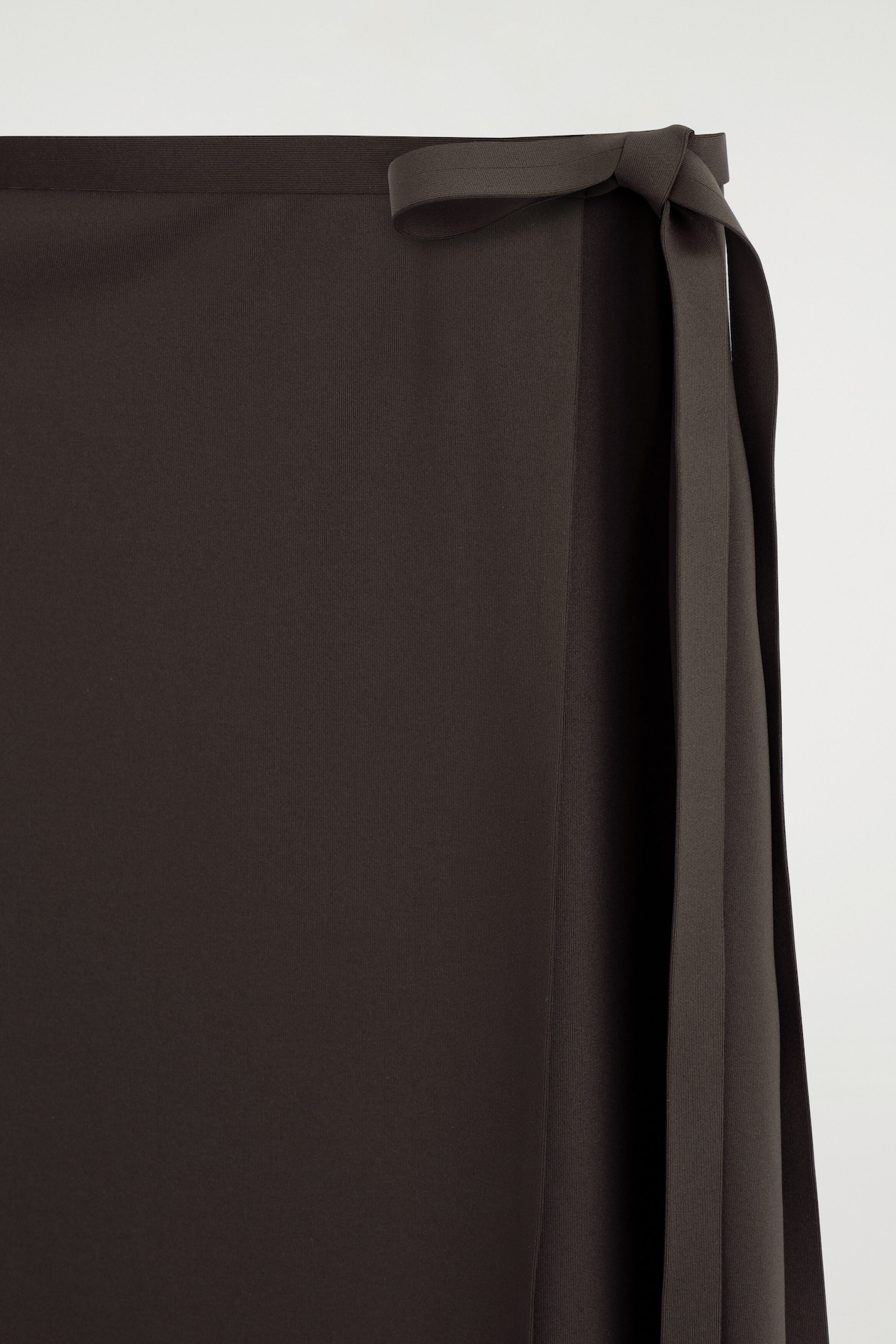SARONG WRAP SKIRT — DARK BROWN