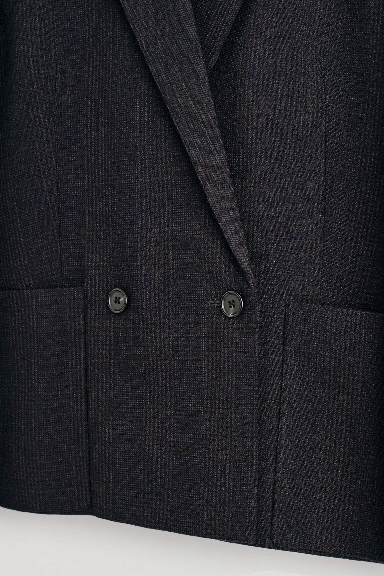BLAZER CROISÉ À CARREAUX - MARRON FONCÉ / CARREAUX - 4