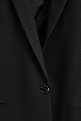 TWILL SINGLE-BREASTED BLAZER — BLACK 7