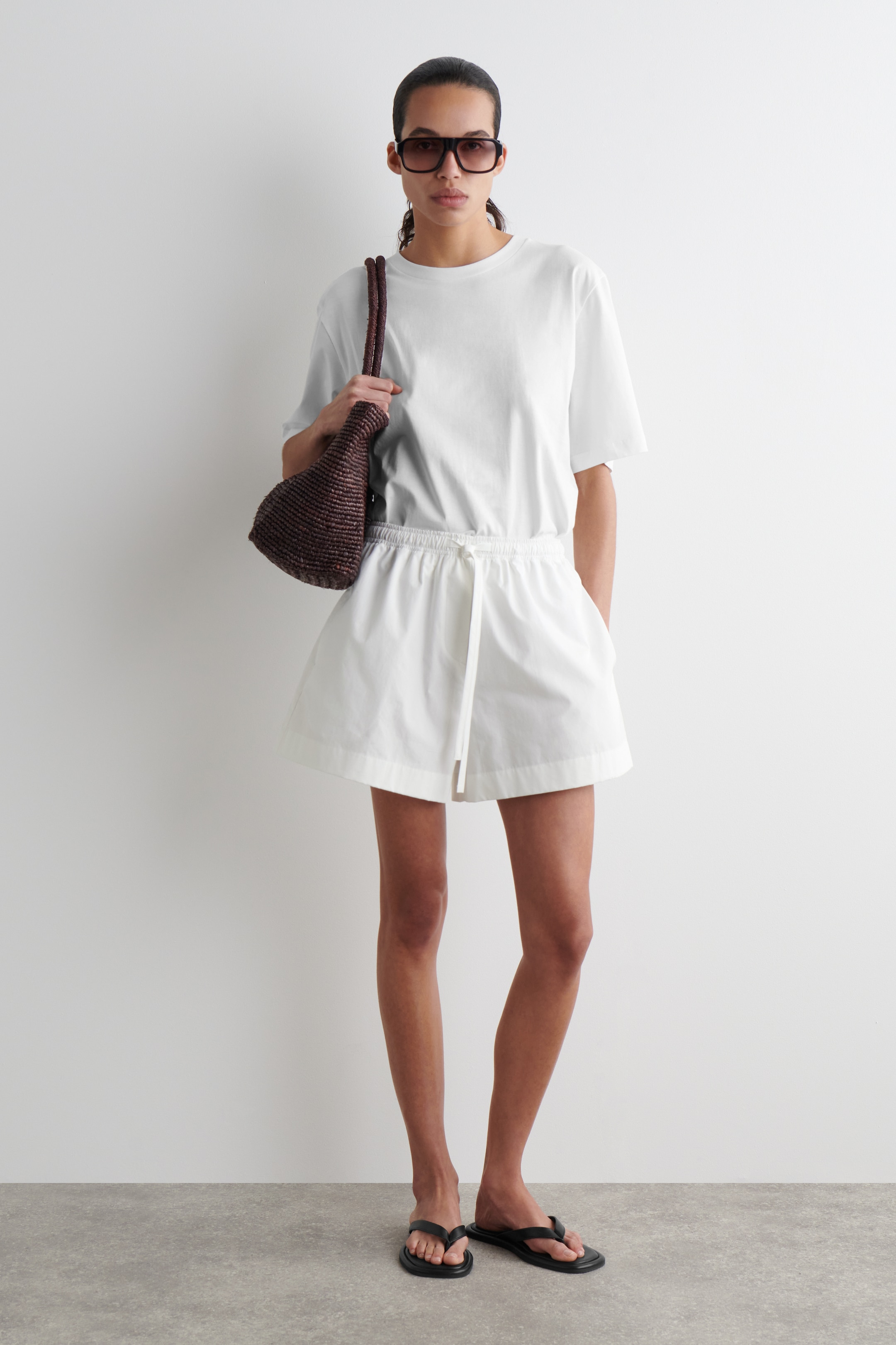 Visualizza immagine più grande: SHORTS IN COTONE CON COULISSE - BIANCO - DONNA | H&M IT 1