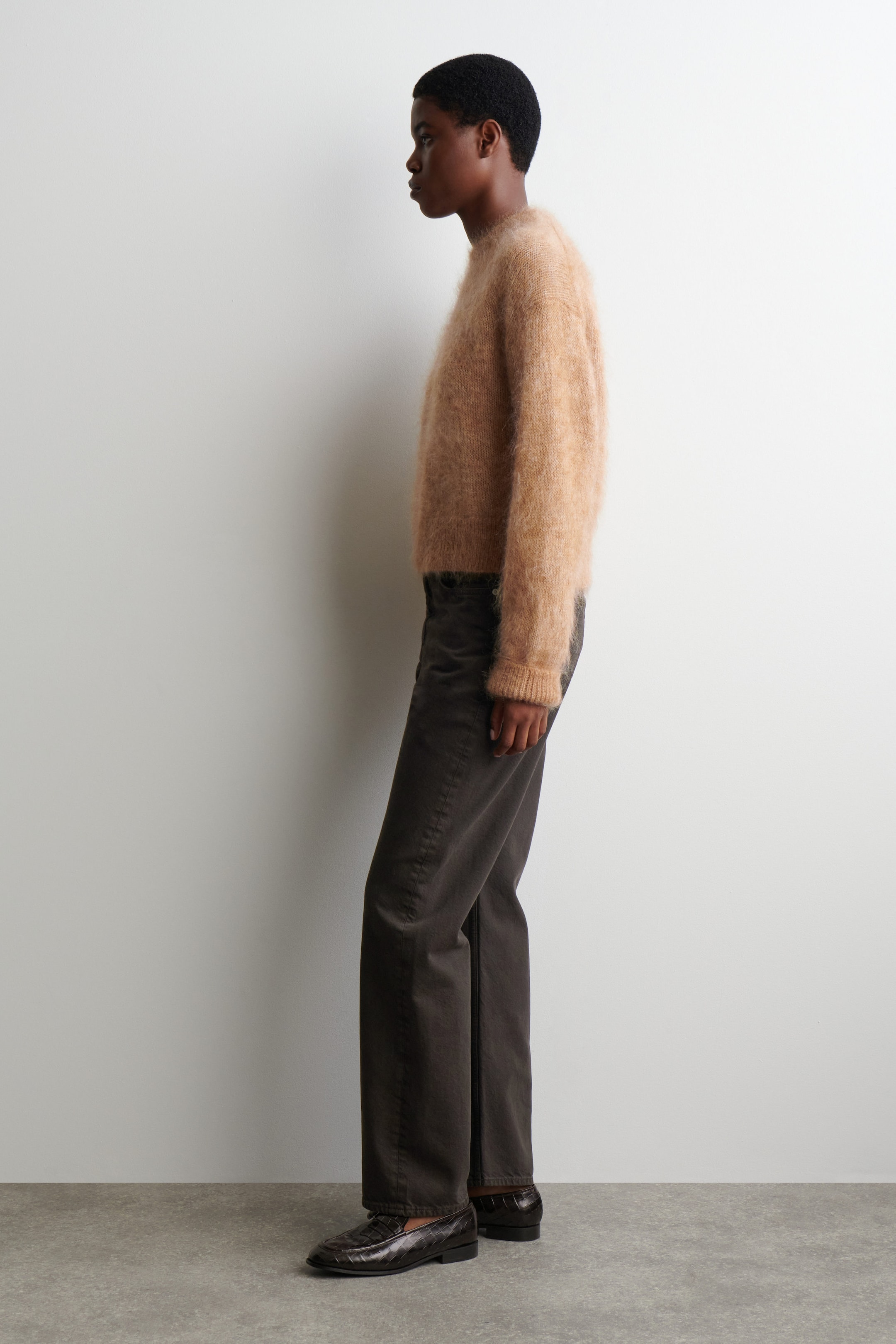 MOHAIR-WOOL CREW-NECK SWEATER