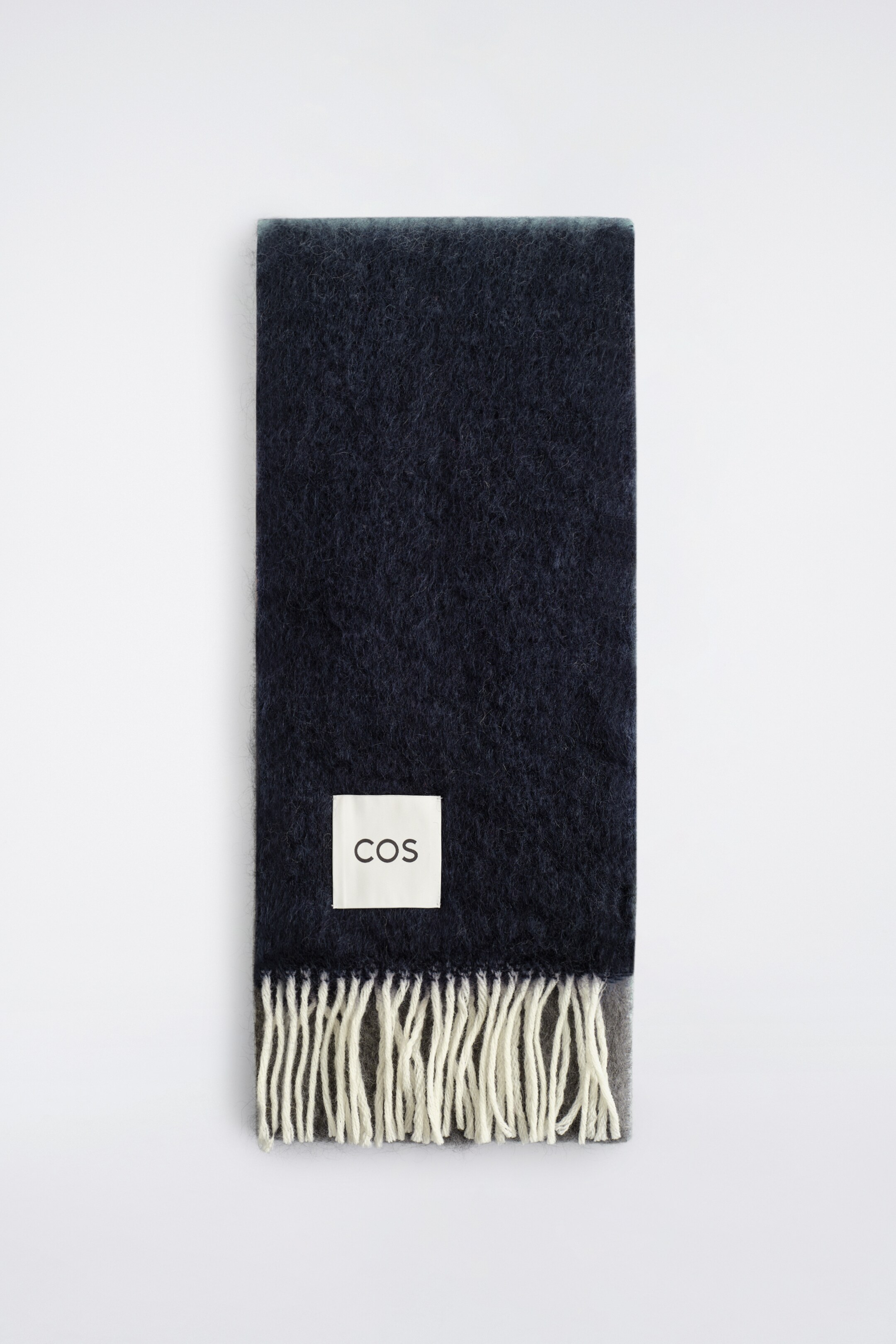 Visualizza immagine più grande: SCIARPA IN MOHAIR CON FRANGE - BLU NAVY / CREMA / GRIGIO - UOMO | H&M IT 3