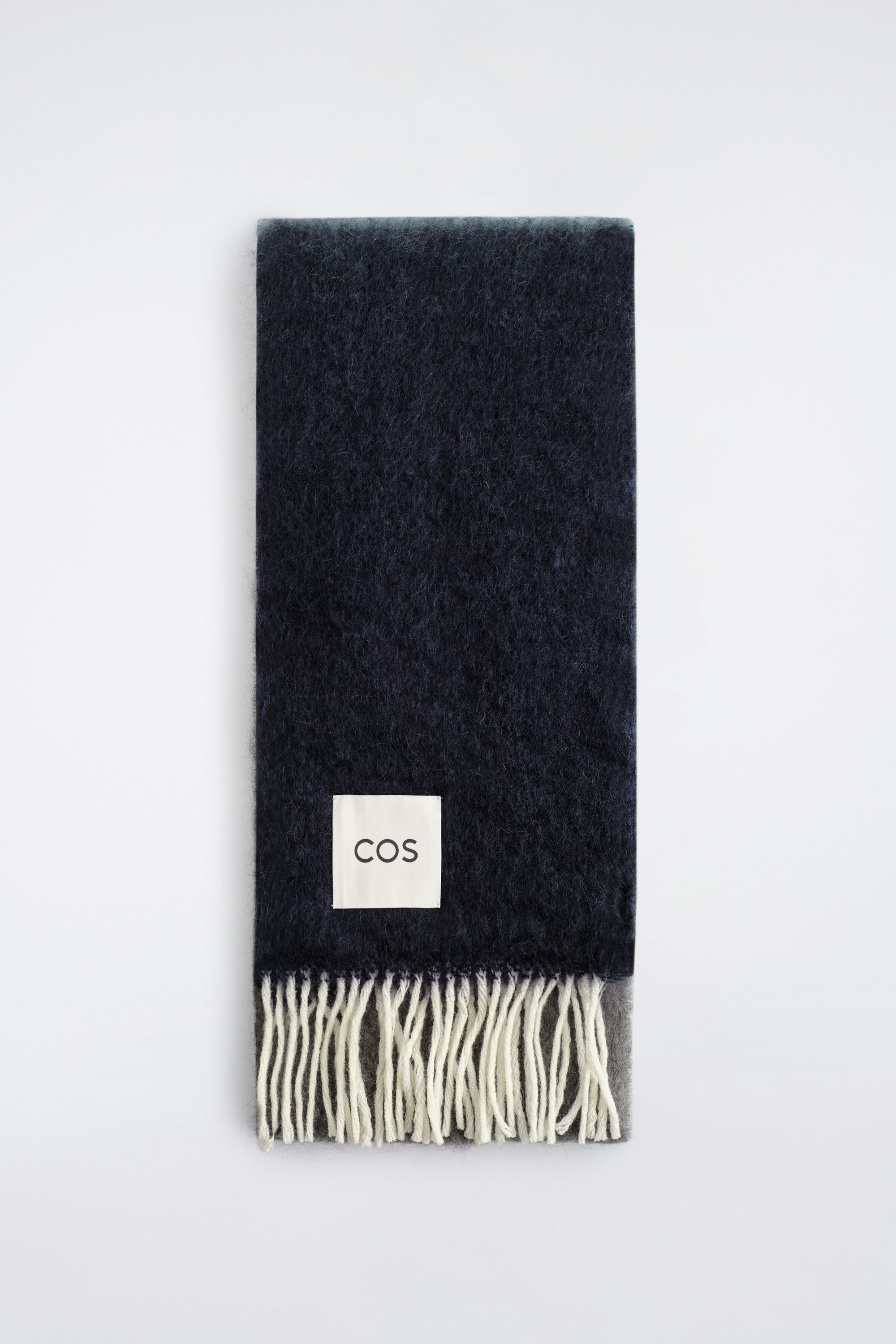 FRINGED MOHAIR SCARF - NAVY | COS US