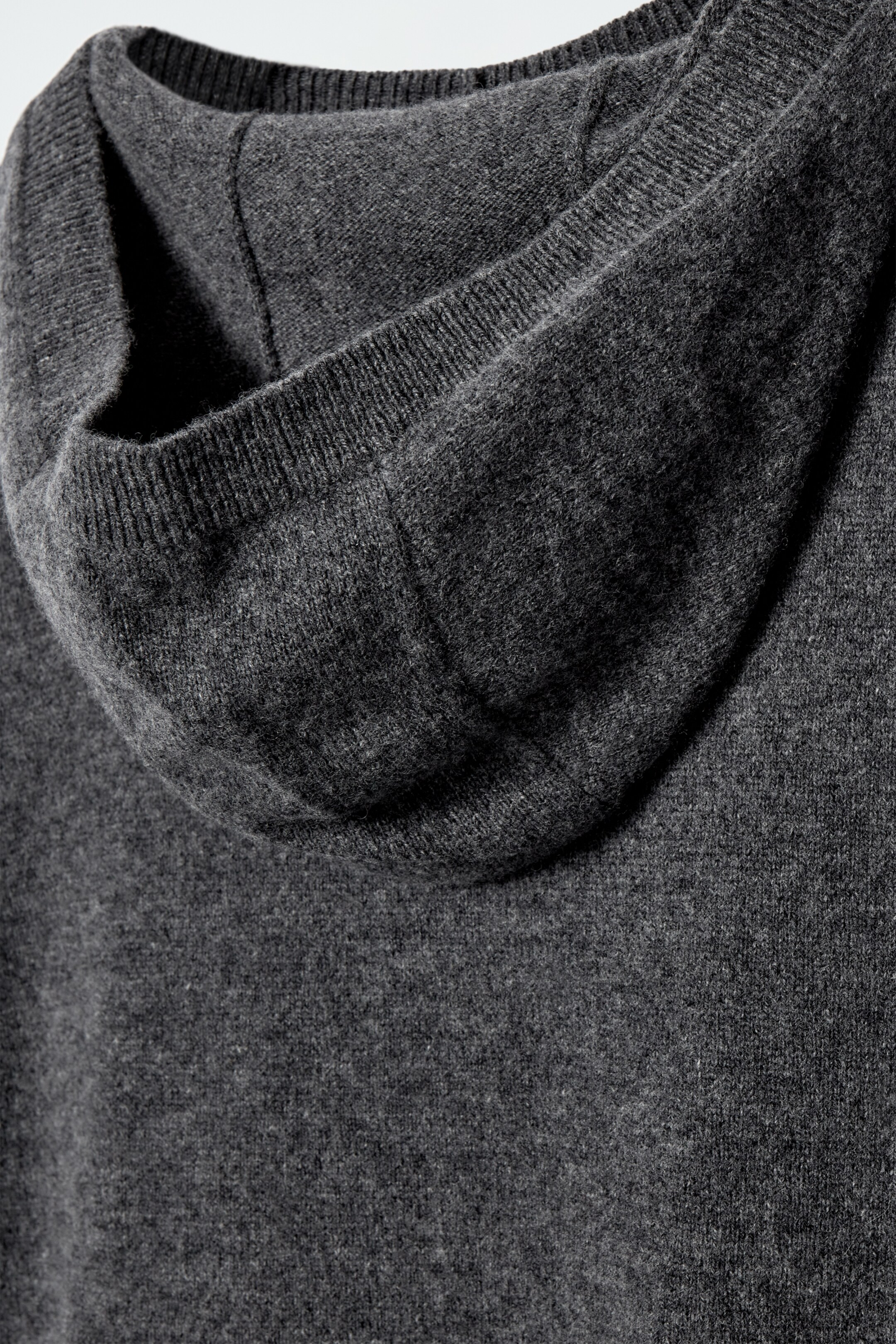 Agrandir l'image: ROBE LONGUE À CAPUCHE EN LAINE MÉRINOS - GRIS FONCÉ - FEMME | H&M FR 7