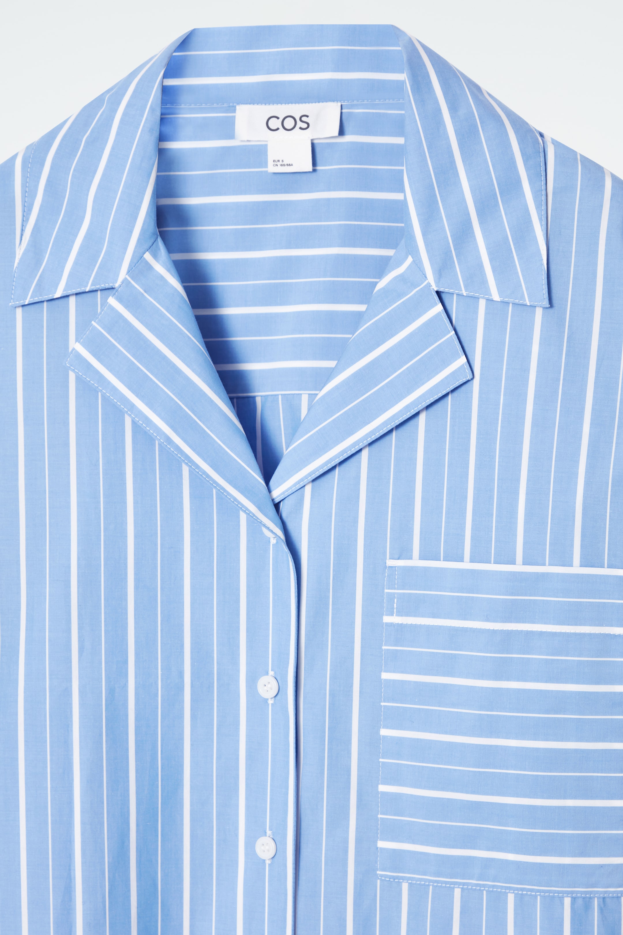 Grösseres Bild ansehen: PYJAMAHEMD AUS BAUMWOLLE MIT NADELSTREIFEN - BLAU/NADELSTREIFEN - DAMEN | H&M CH 6