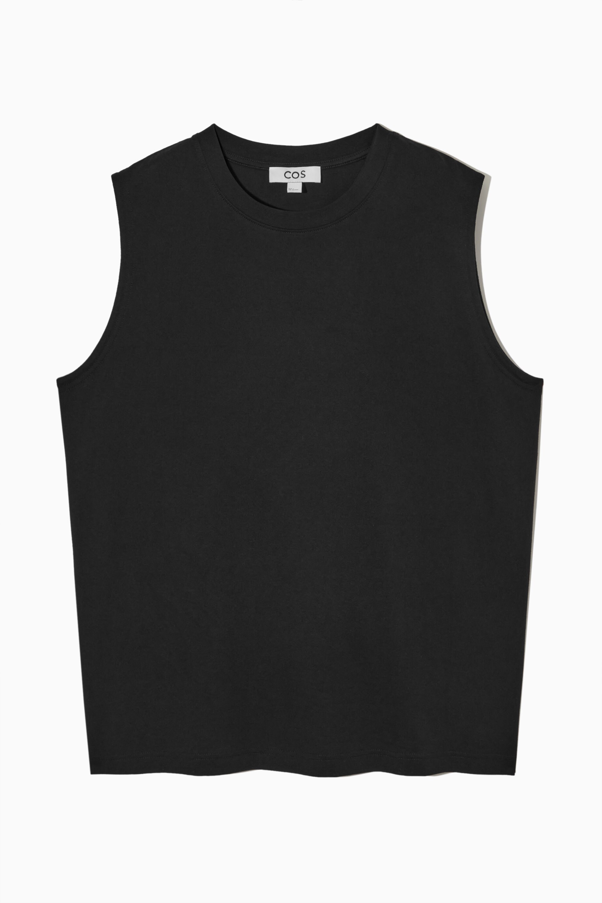REGULAR-FIT SLEEVELESS TOP - BLACK | COS