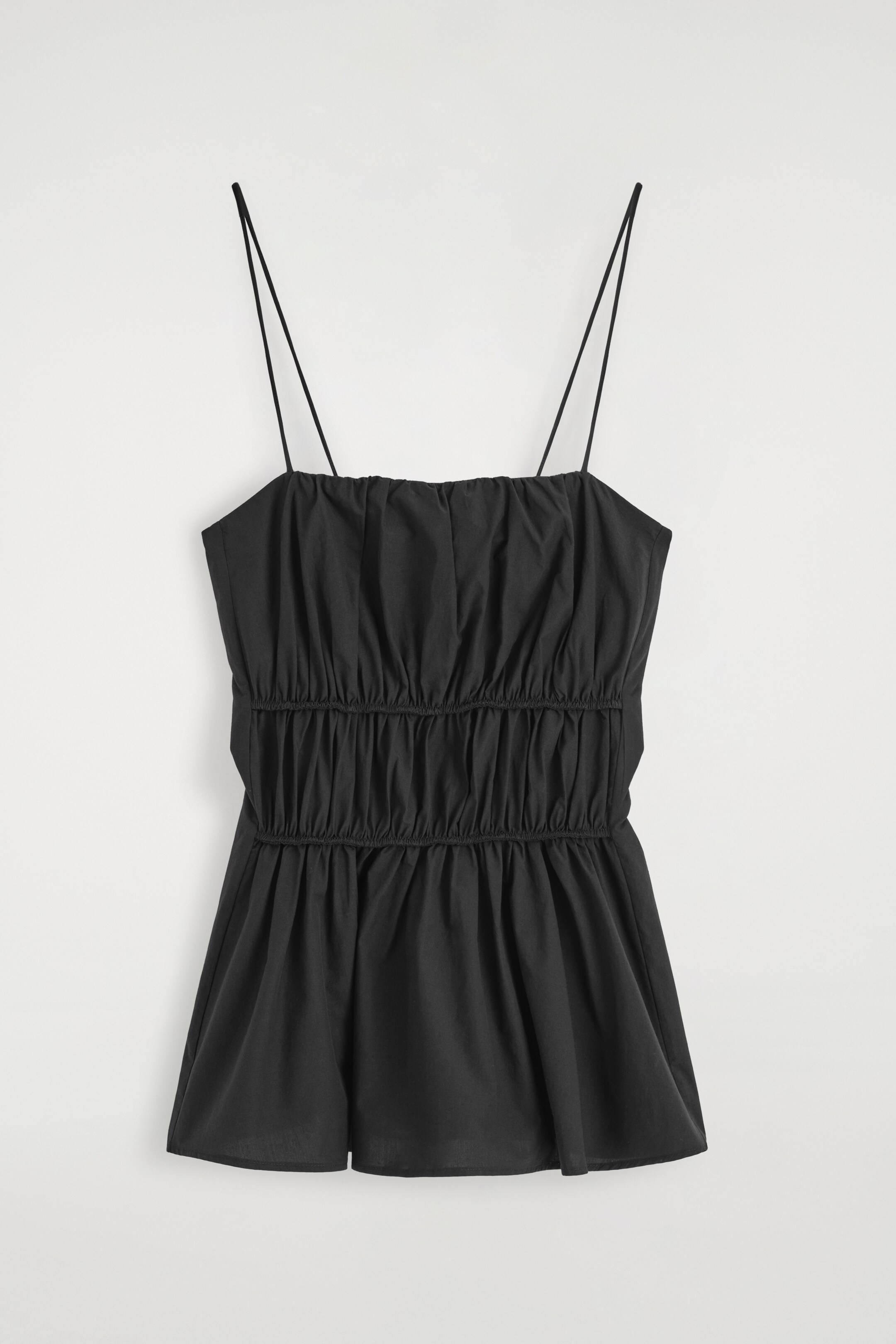 Agrandir l'image: HAUT À BASQUE EN COTON FRONCÉ - NOIR - FEMME | H&M FR 6