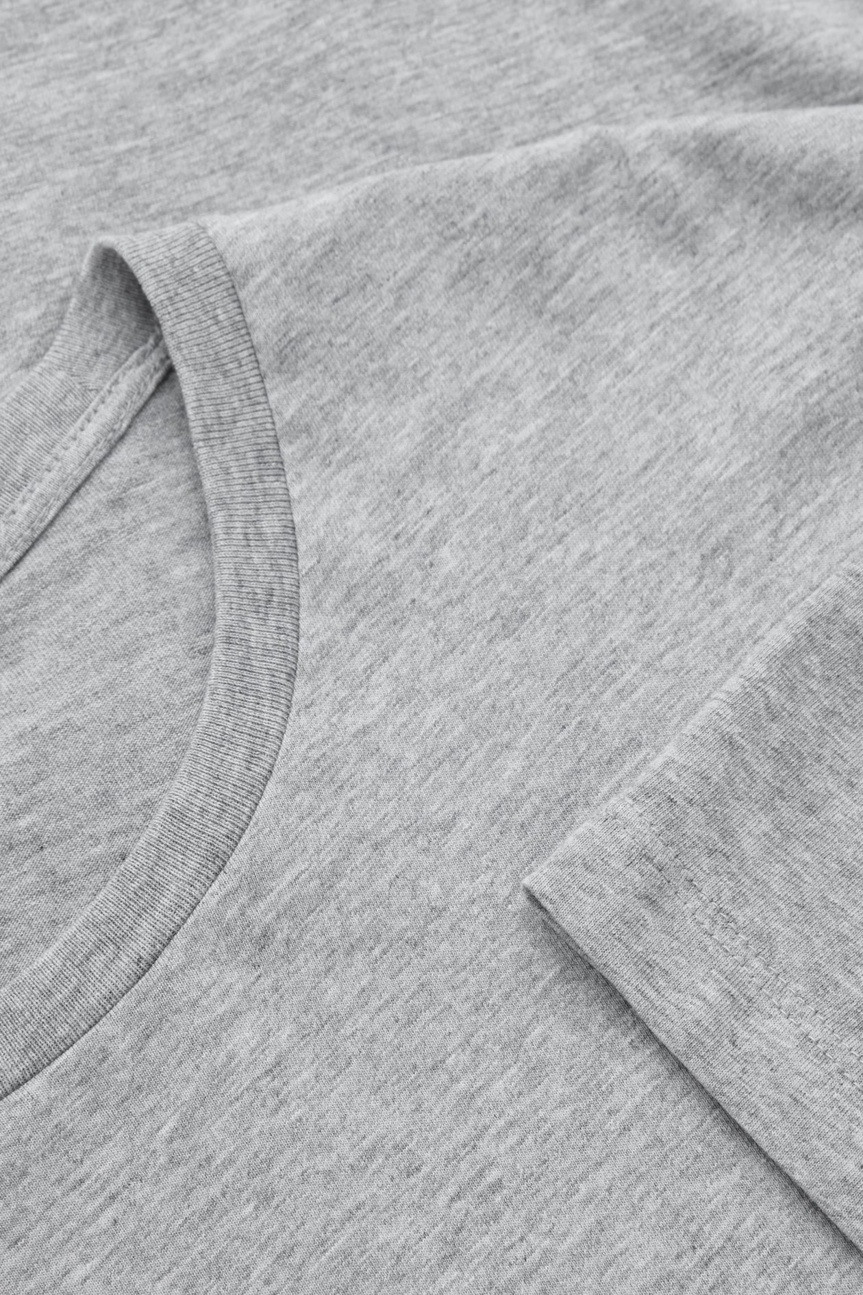 3-PACK COTTON CREW-NECK T-SHIRTS — NAVY / WHITE / GRAY