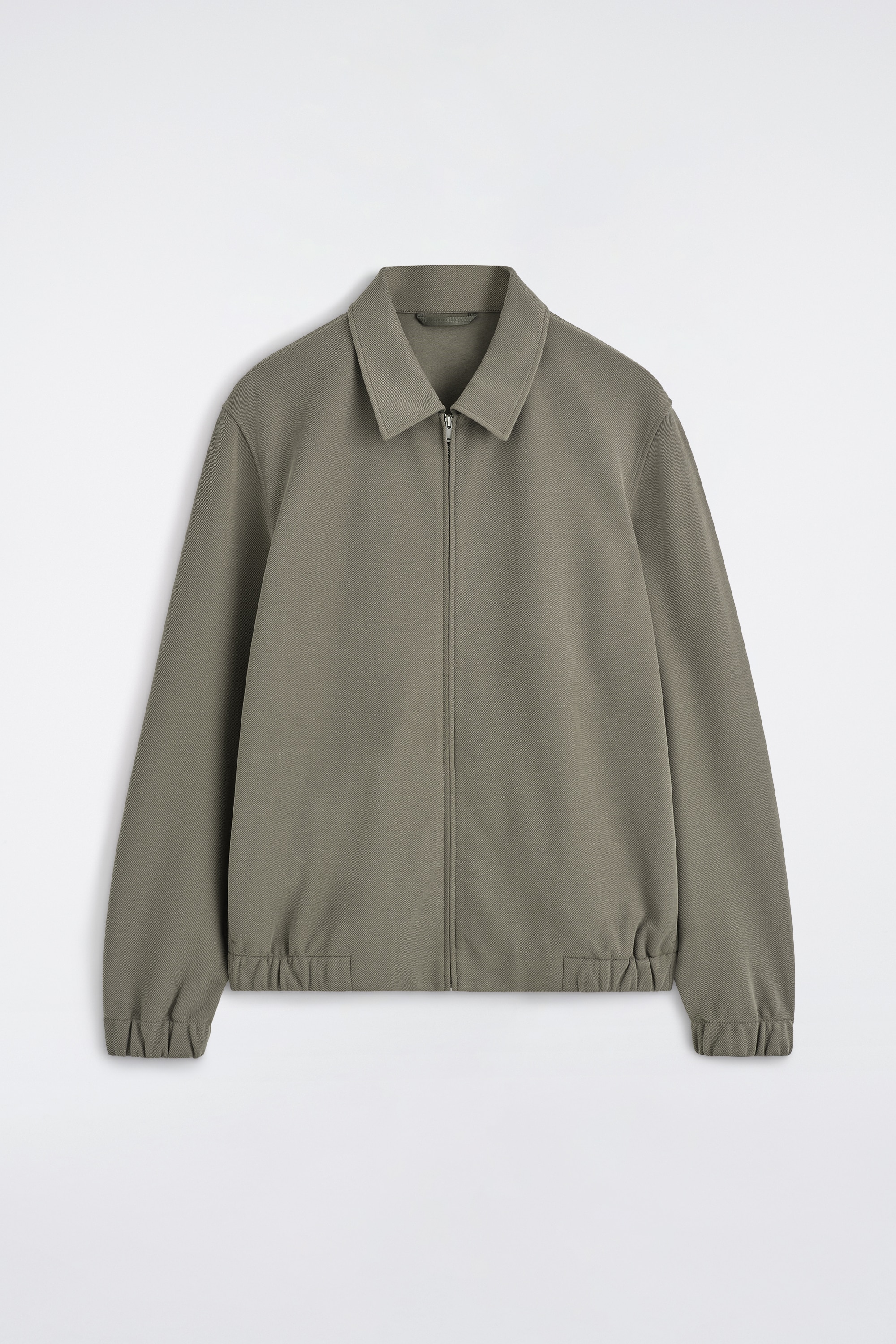 VESTE HARRINGTON EN SERGÉ CONTRECOLLÉ - VERT-GRIS