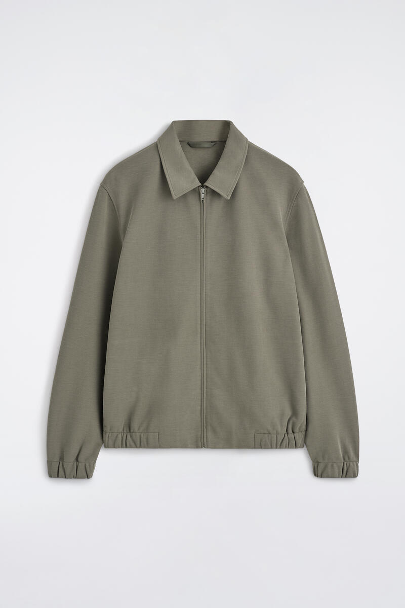 Bonded-Twill Harrington Jacket