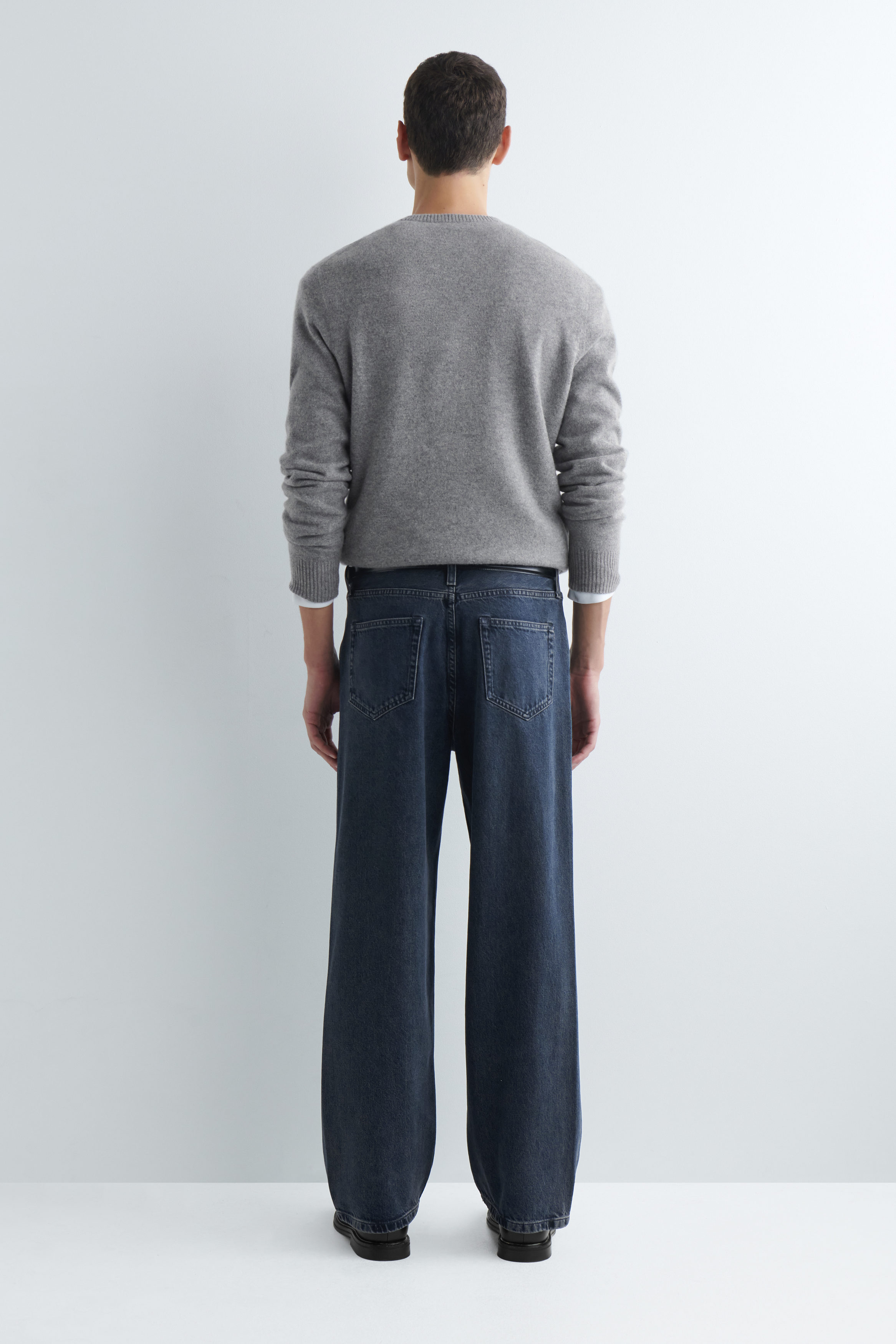 RIDER RELAXED-FIT STRAIGHT-LEG JEANS - DARK BLUE | COS US