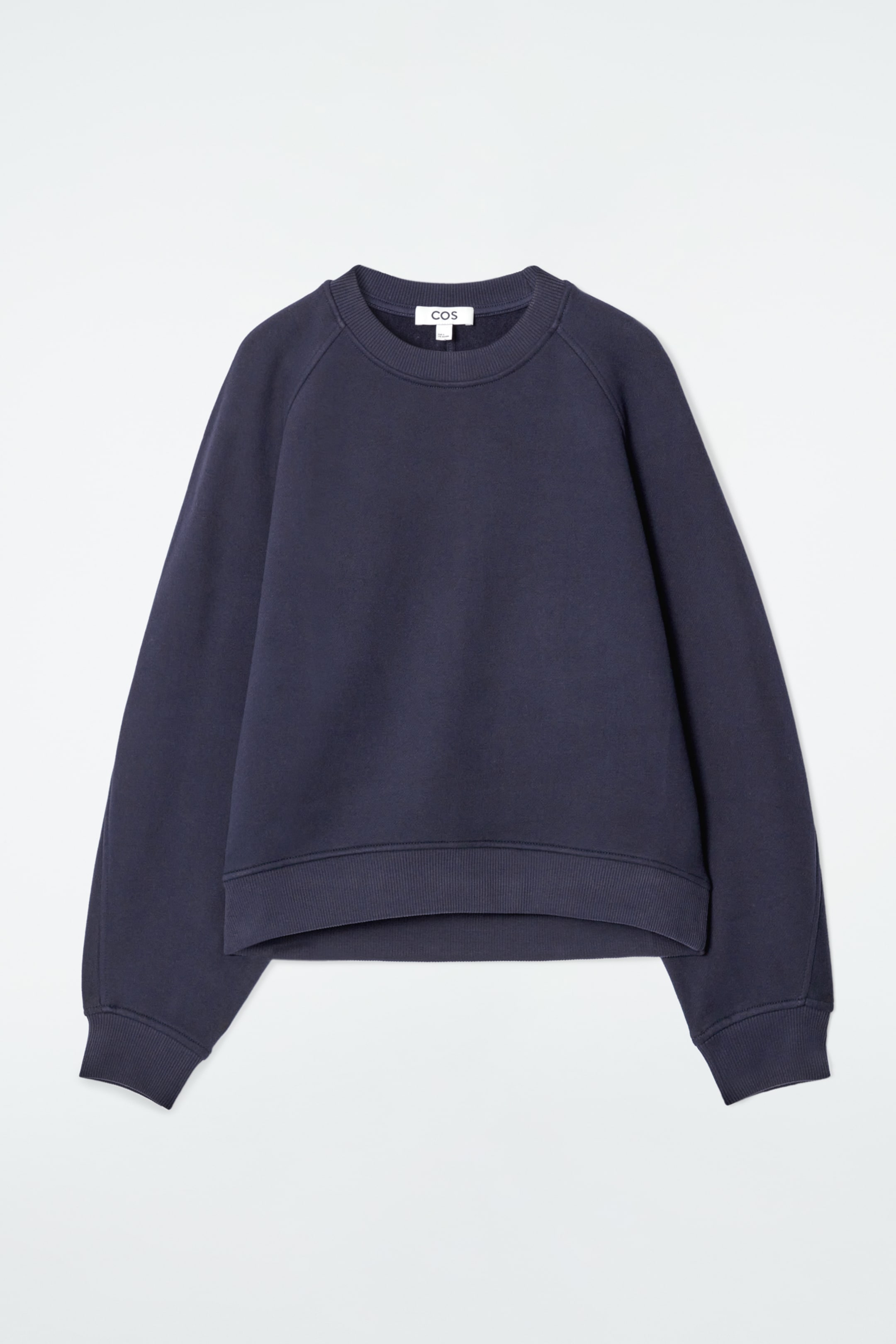 View larger image: ROUNDED COTTON-JERSEY SWEATSHIRT - NAVY - Ladies | H&M GB 7
