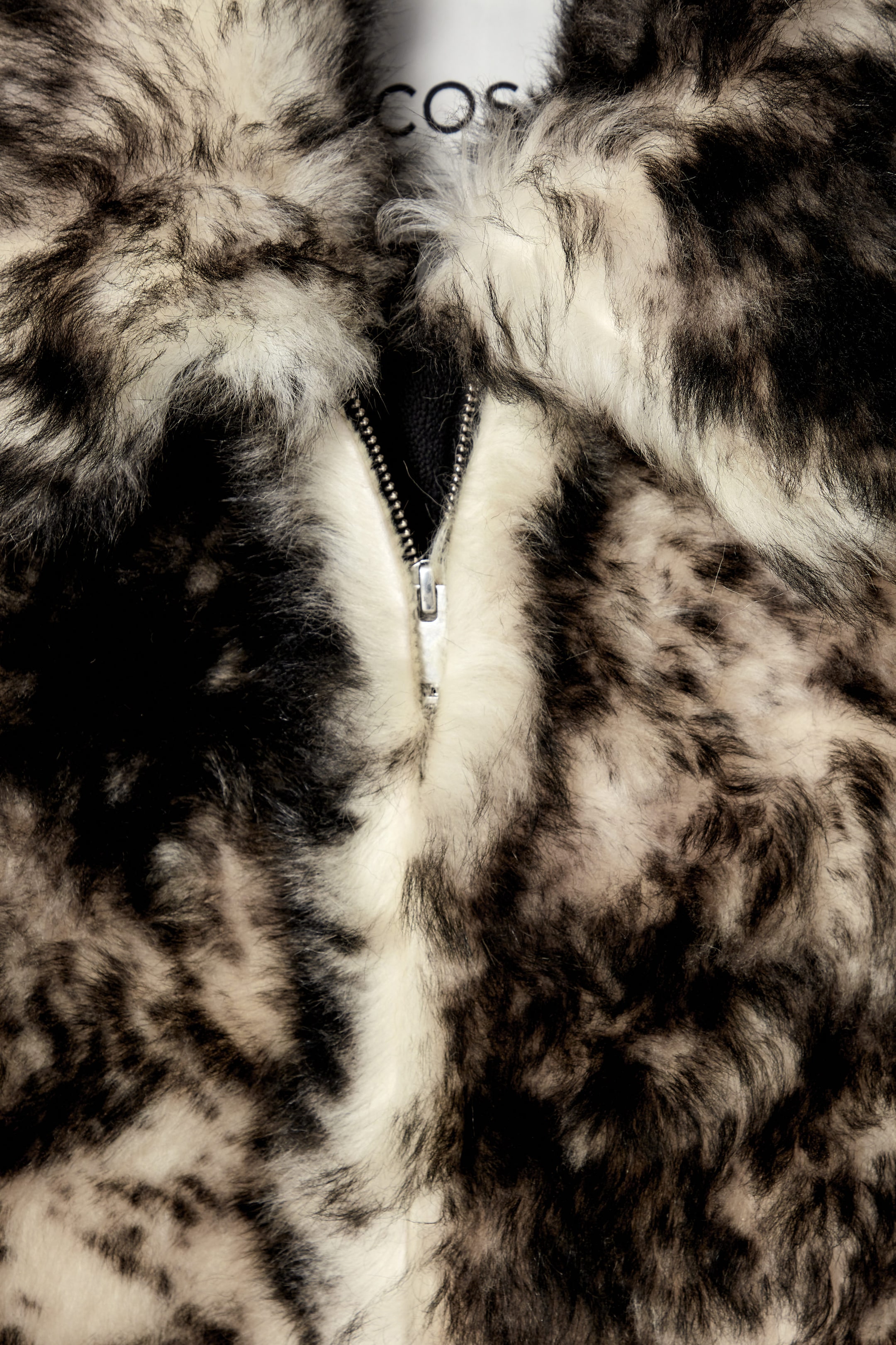 LEOPARD-EFFECT SHEARLING JACKET