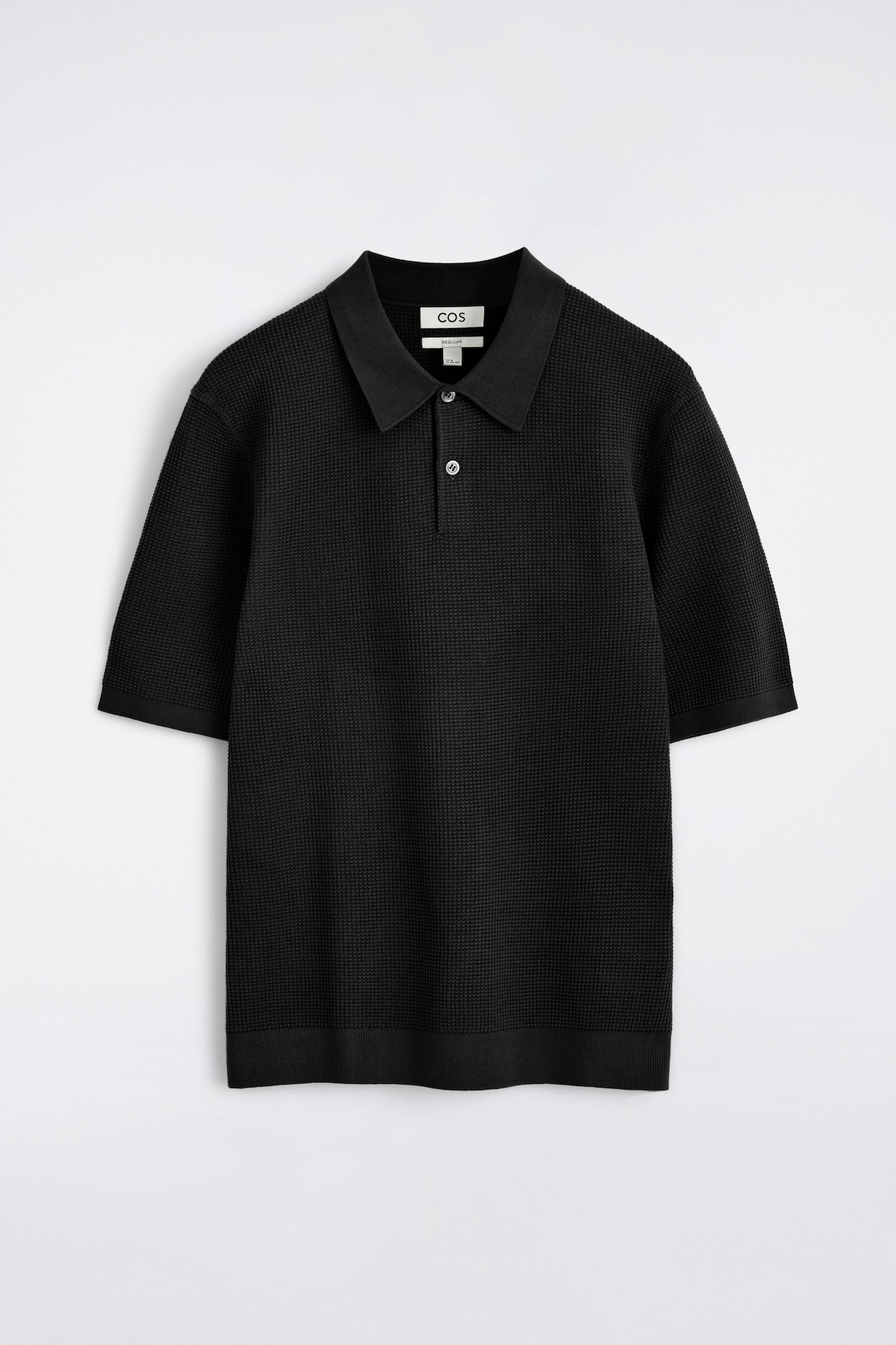 POLOSHIRT AUS BAUMWOLLE IN WAFFELOPTIK