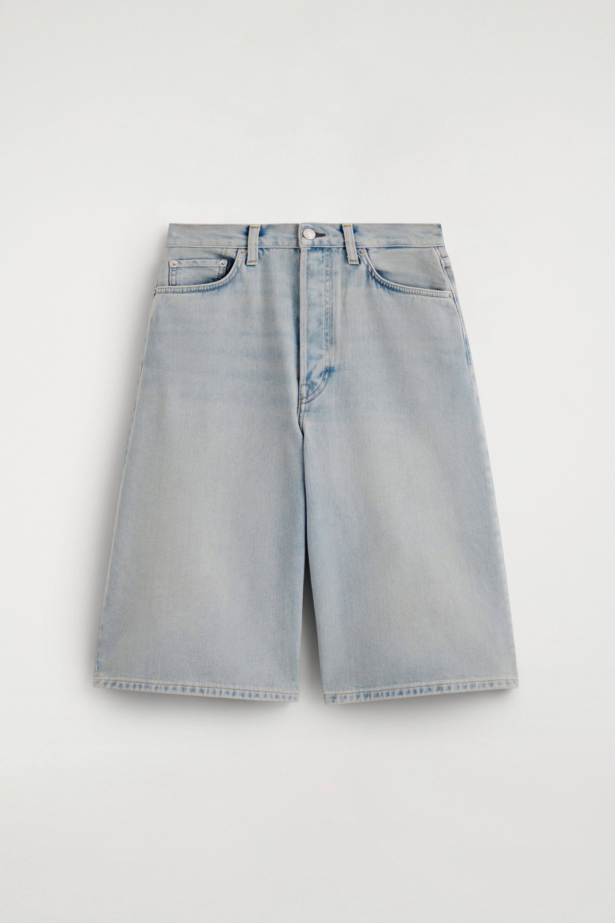 Knee-length Denim Shorts