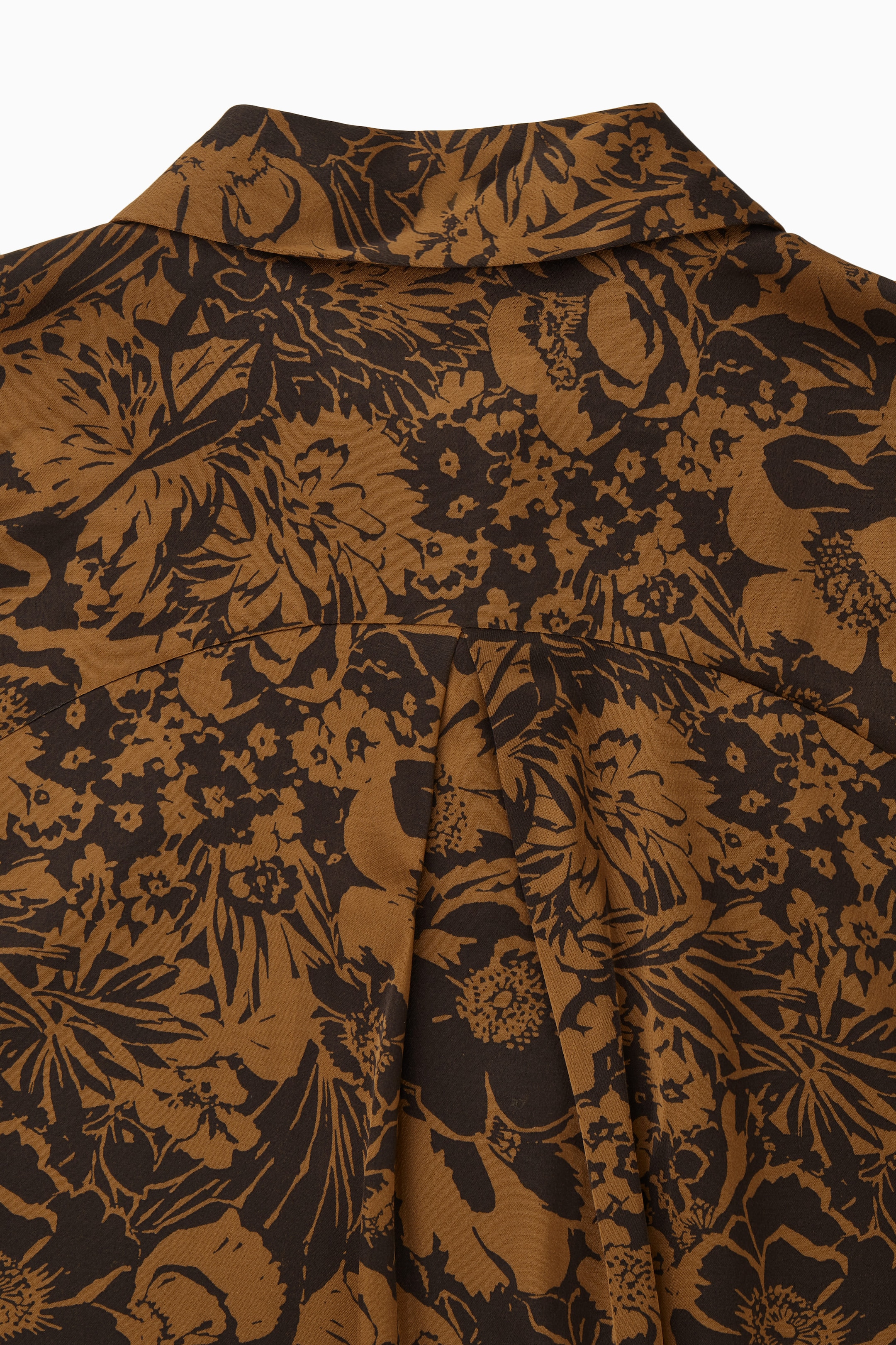 OVERSIZED FLORAL-PRINT SATIN SHIRT