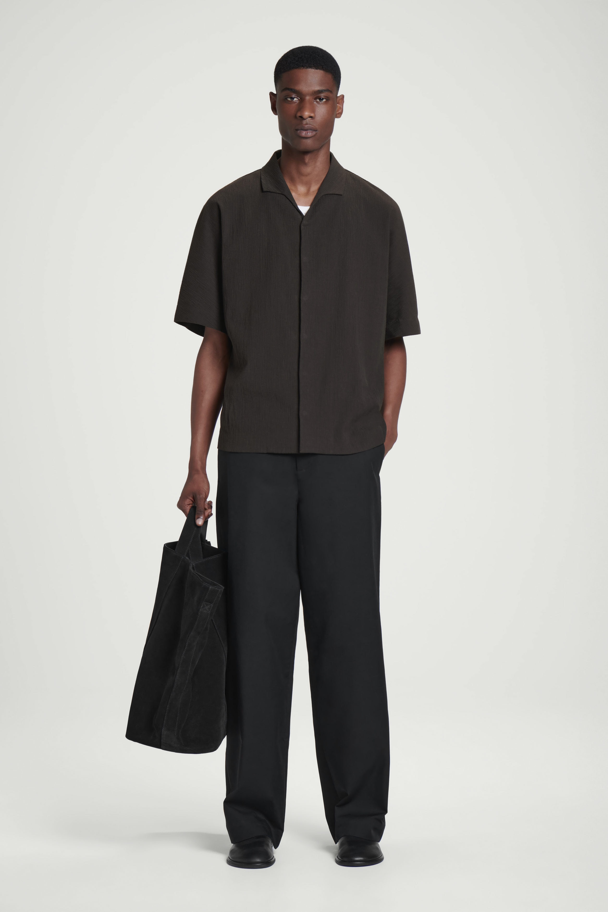 COTTON WIDE-LEG PANTS - BLACK | COS US