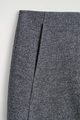 BOILED MERINO WOOL MINI SKIRT — GREY 6