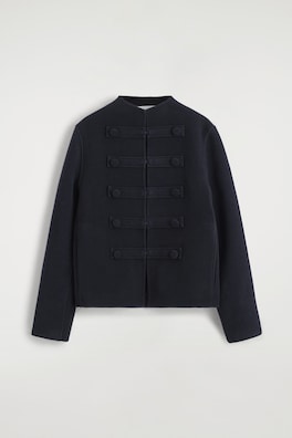 DOUBLE-FACED WOOL UNIFORM JACKET — NAVY 8