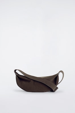 SWING CROSSBODY BAG - SPLIT SUEDE — DARK BROWN 6