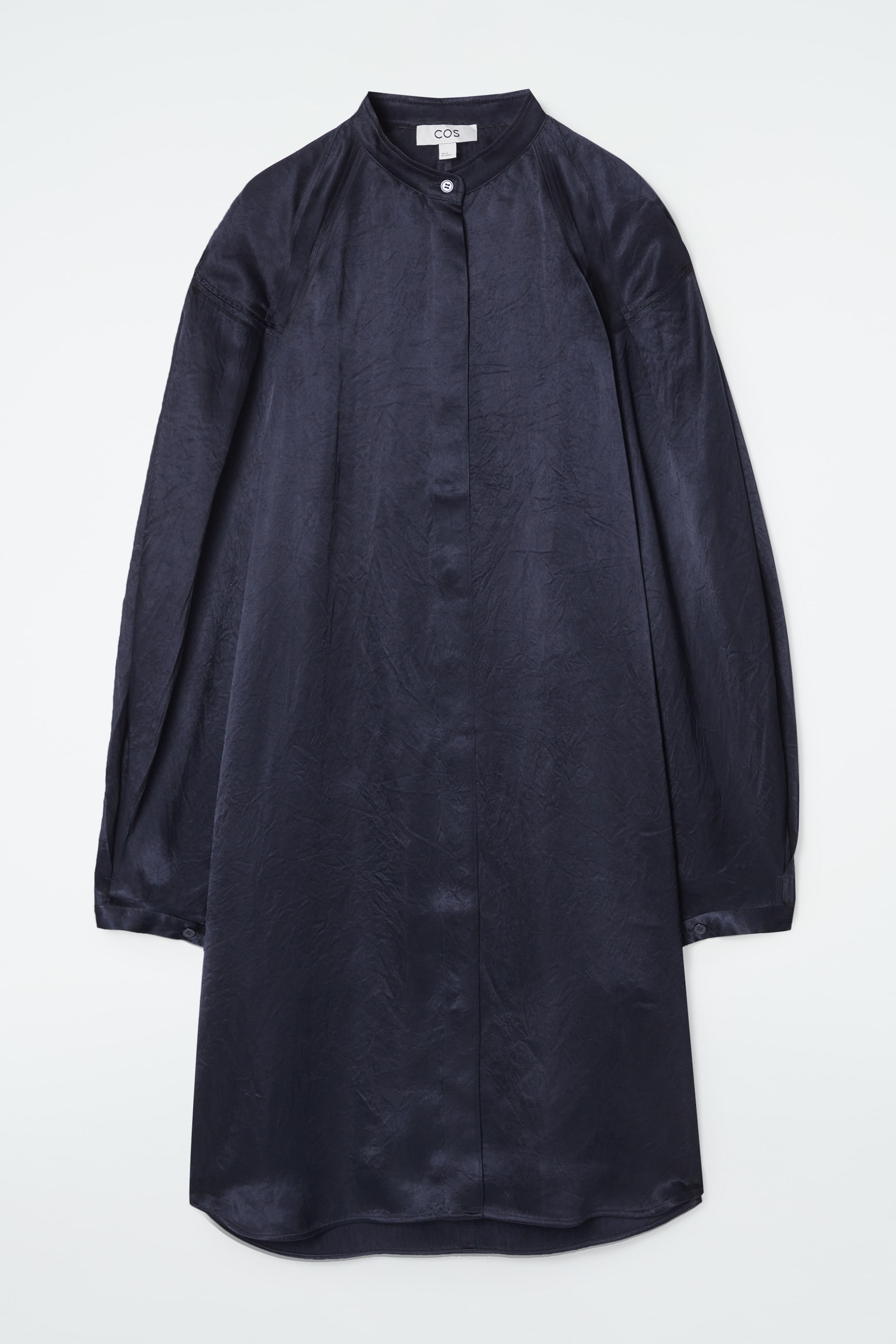 Ingrandisci l'immagine: PLEATED-DETAIL SATIN MIDI DRESS - NAVY - DONNA | H&M CH 1