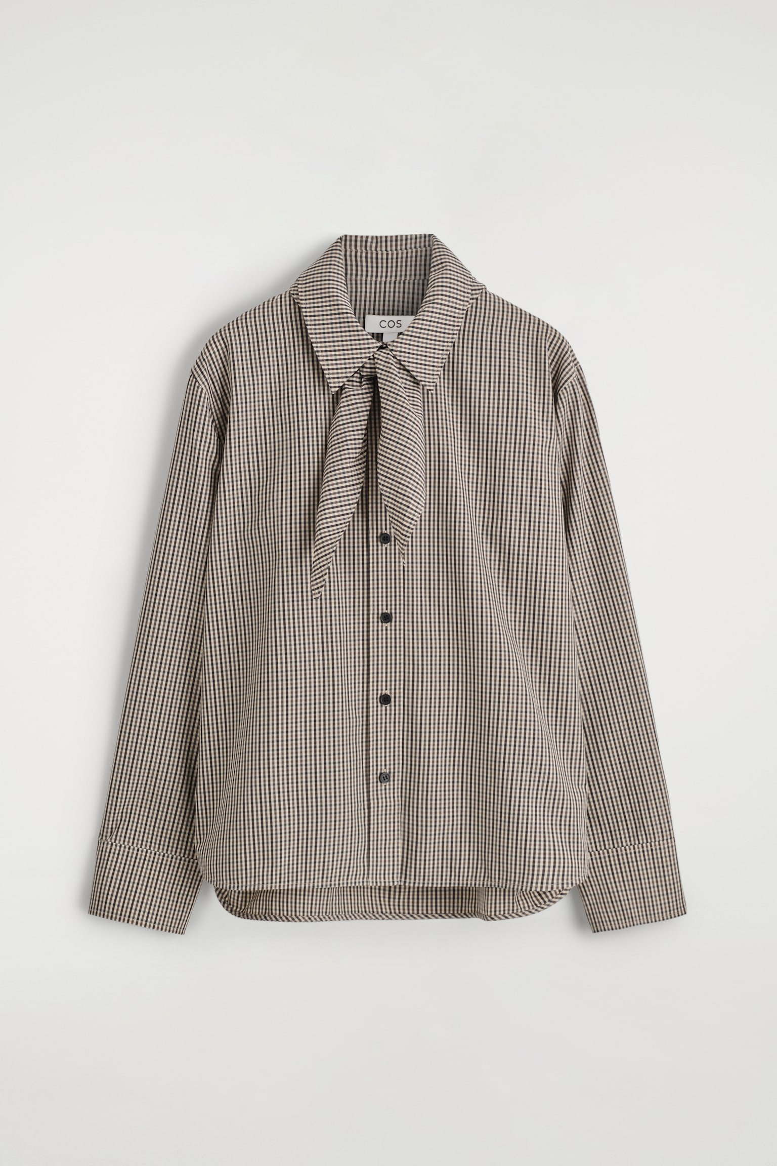 CAMICIA A QUADRI CON DETTAGLIO FOULARD - BEIGE / QUADRI - 2