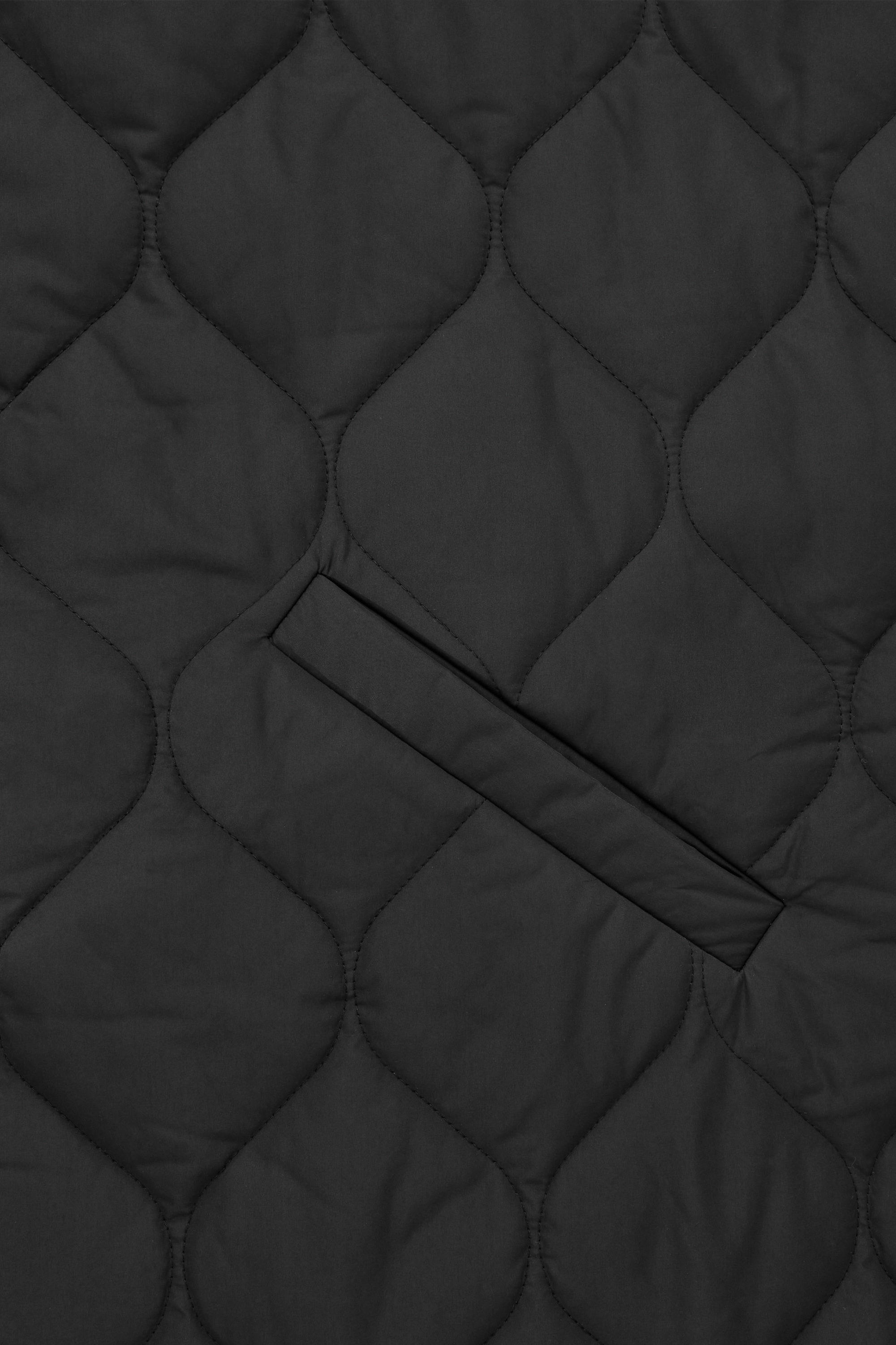 SHORT PADDED HOODED CAPE - BLACK | COS
