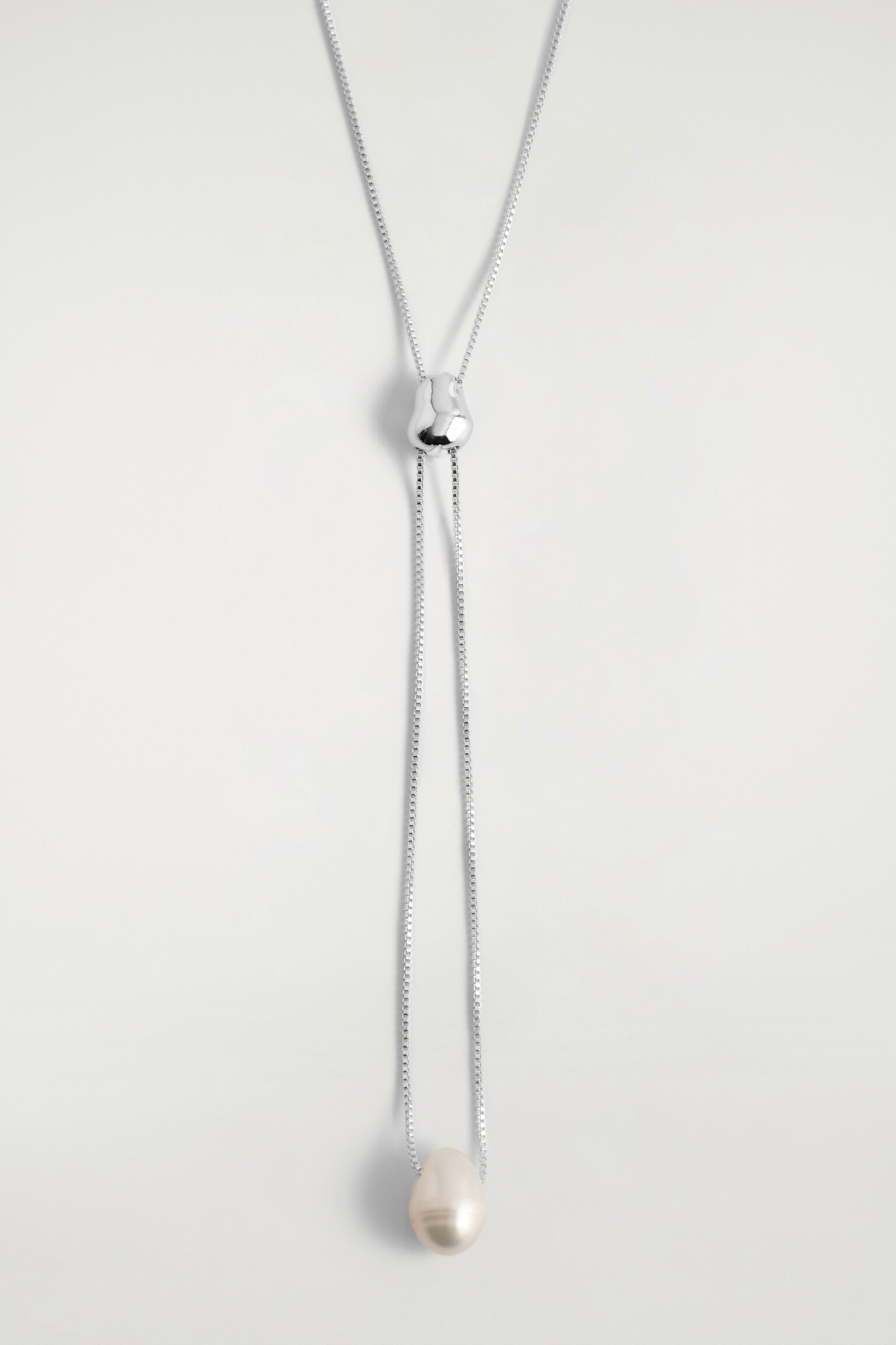 COLLANA CON PERLE D'ACQUA DOLCE - ARGENTO - 3
