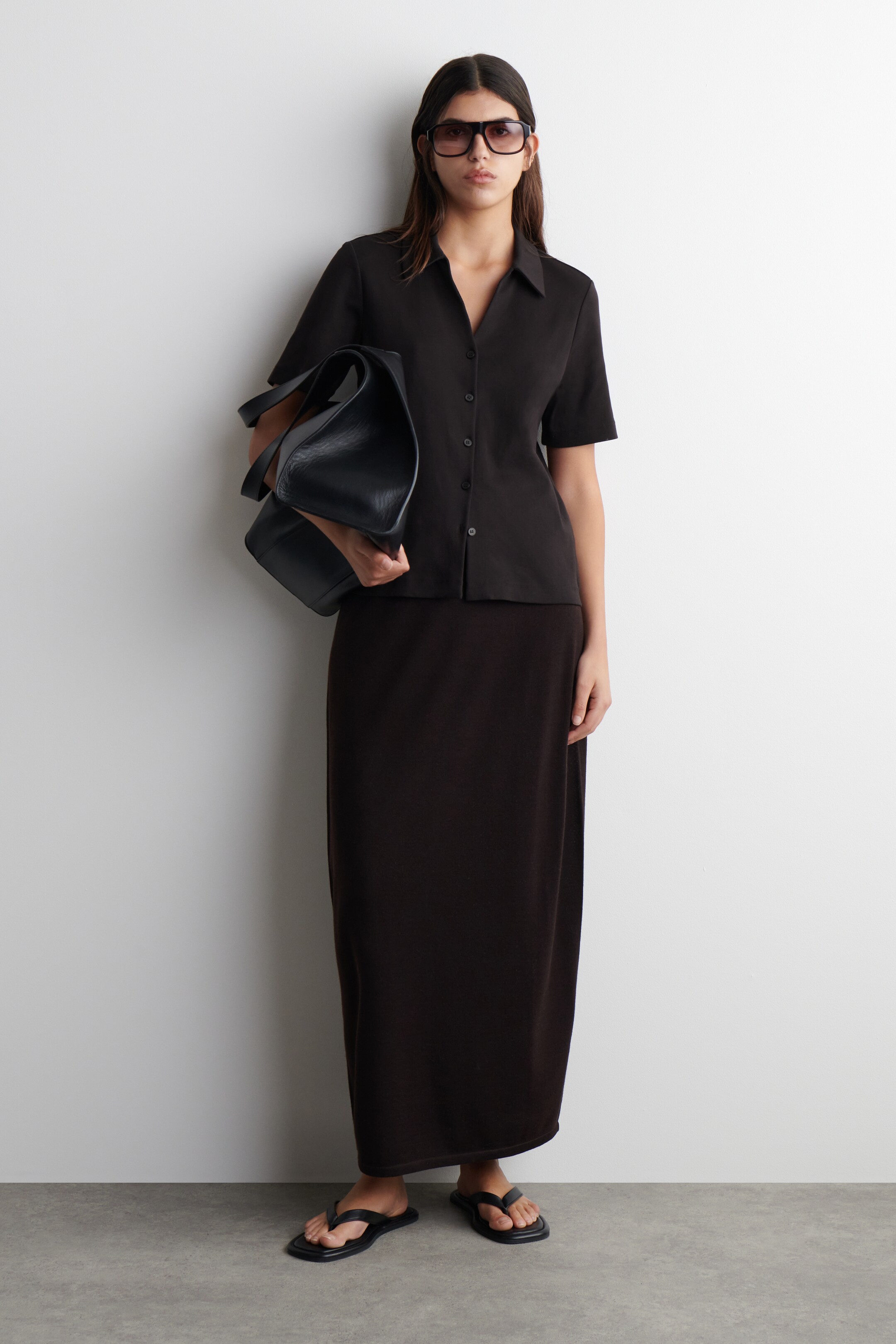Agrandir l'image: CHEMISE RESORT EN JERSEY - BRUN FONCÉ - FEMME | H&M FR 2
