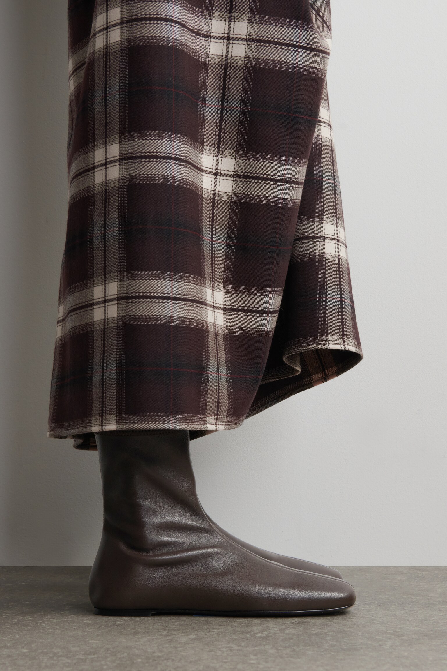 SOCK BOOTS AUS LEDER - DUNKELBRAUN - 5