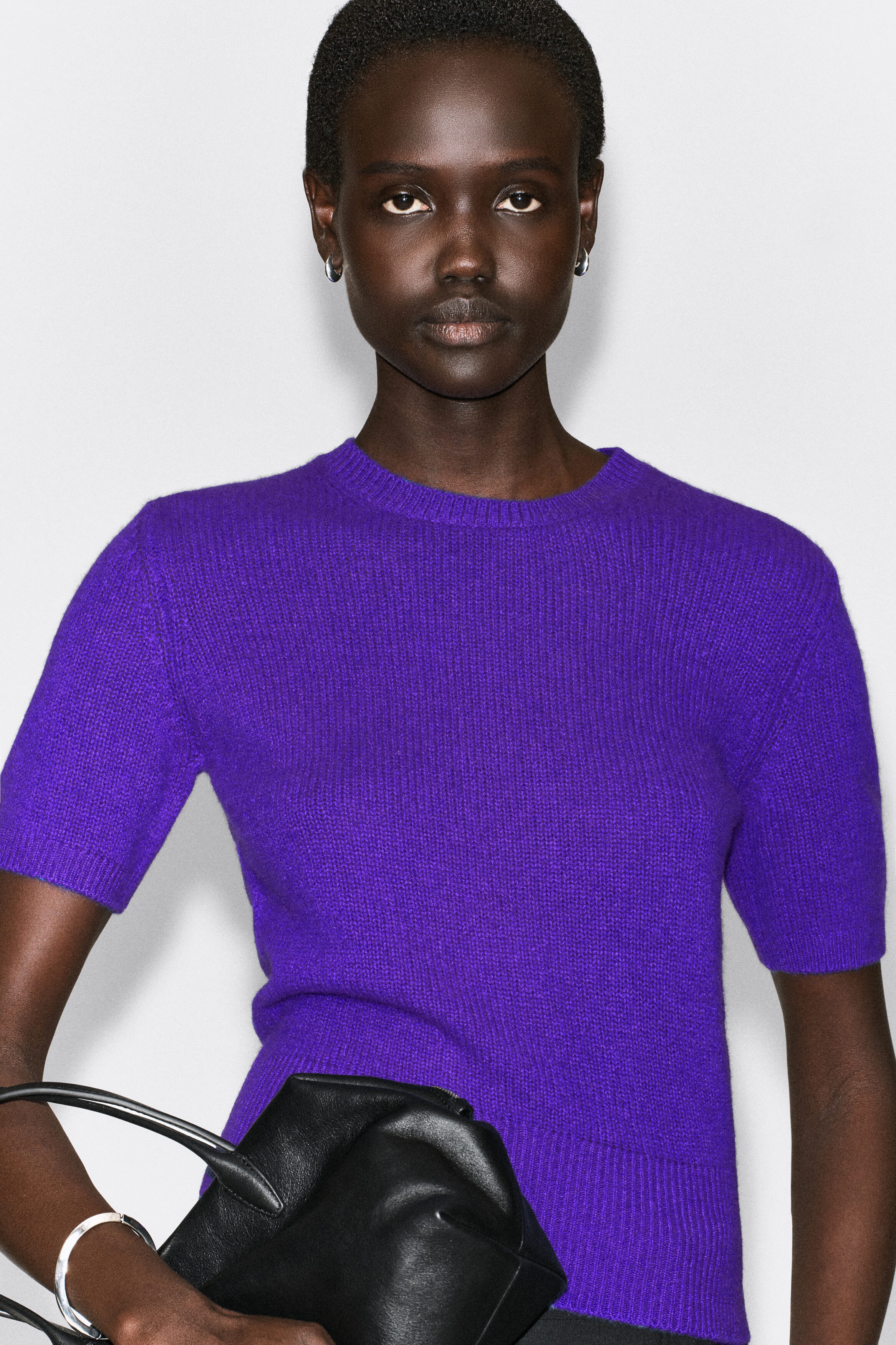 CASHMERE T-SHIRT - PURPLE | COS US
