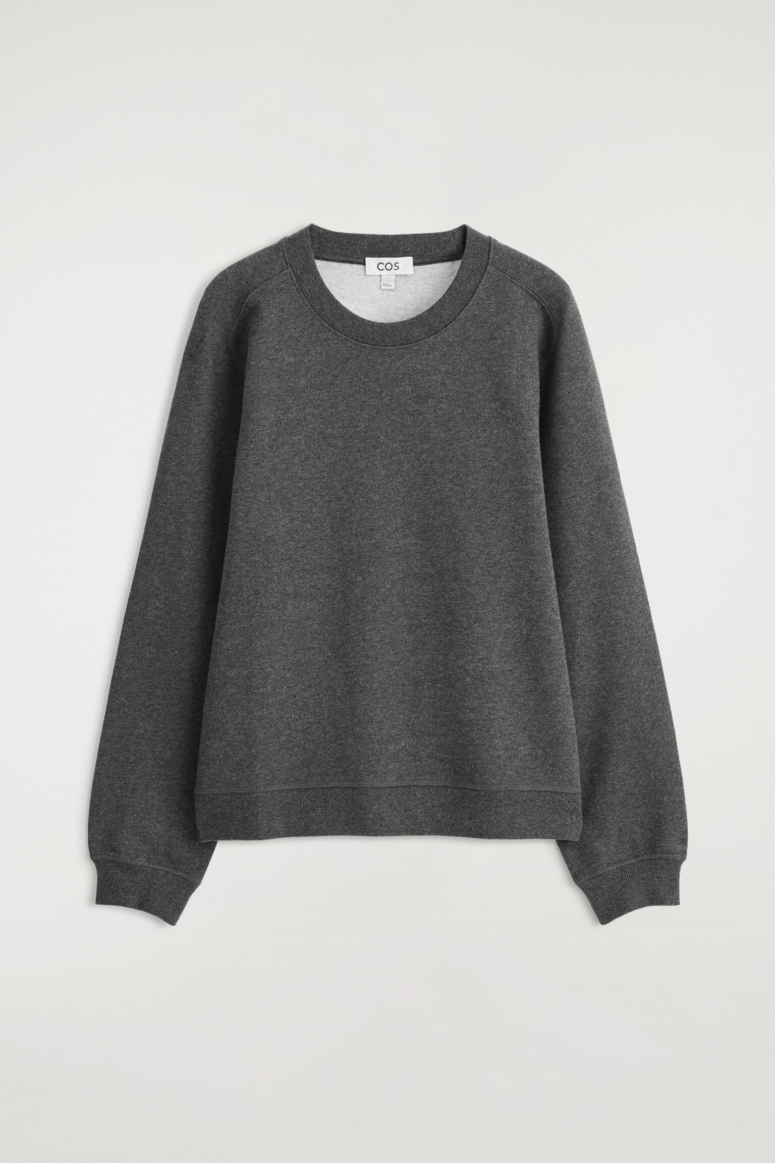 SUDADERA DE ALGODÓN - GRIS OSCURO JASPEADO/MORADO OSCURO - 2