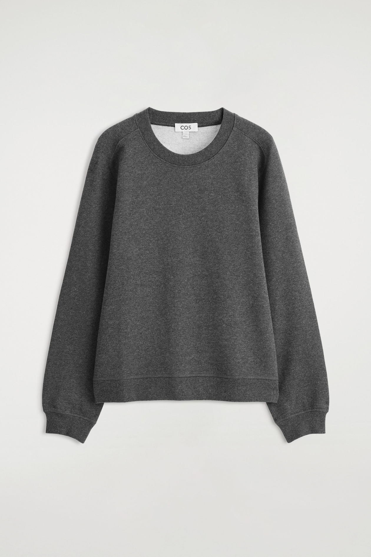COTTON SWEATSHIRT — DARK-GREY MÉLANGE