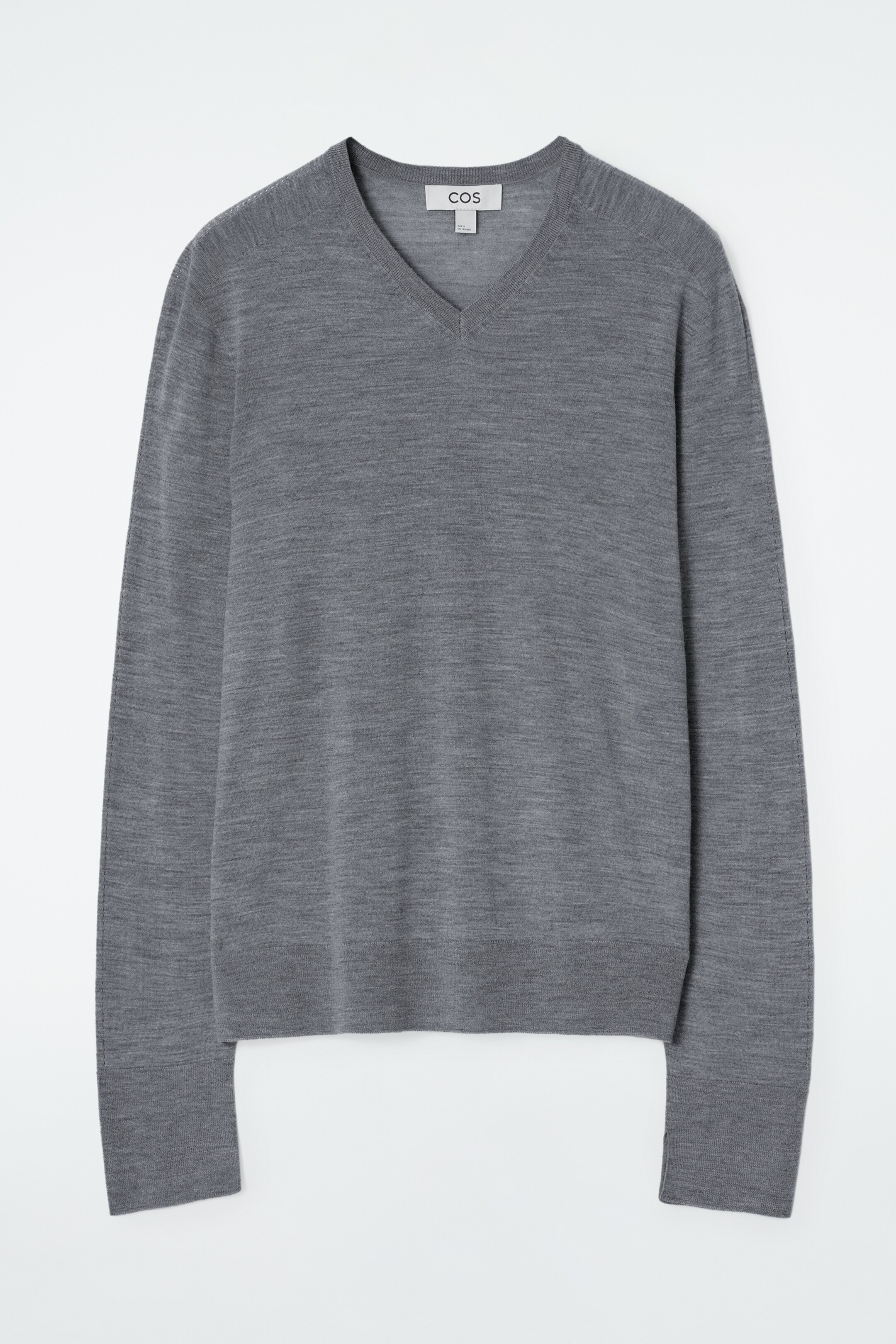 Agrandir l'image: PULL COL EN V EN LAINE MÉRINOS - GRIS - FEMME | H&M FR 6
