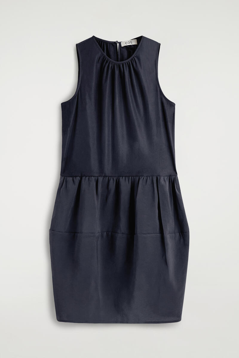 COS Panelled Mini Dress Navy Women's Extra Large