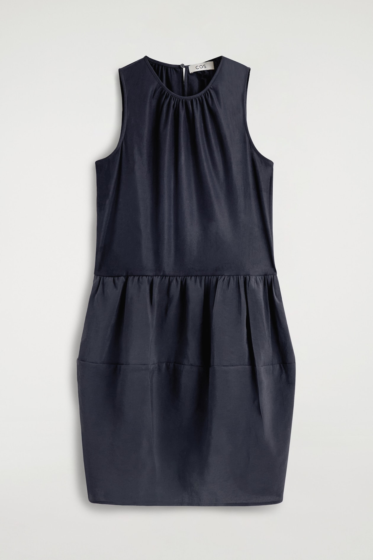 COS Women's Paneled Mini Dress in Navy | Cotton | Size: XL