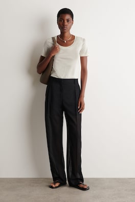 SLIM SILK T-SHIRT — IVORY 2
