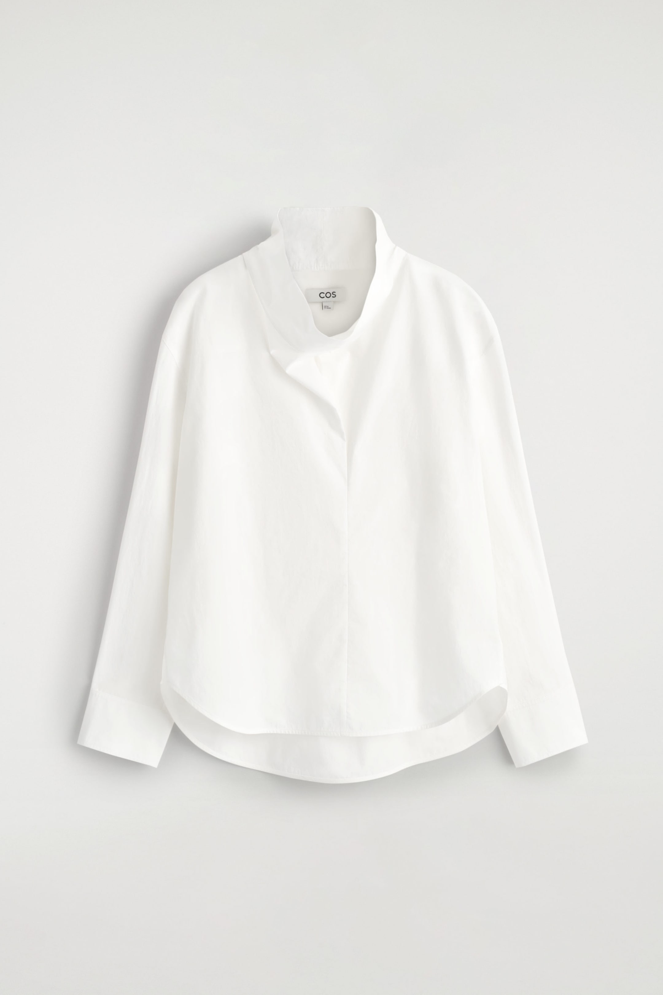 MOCK-NECK COTTON SHIRT