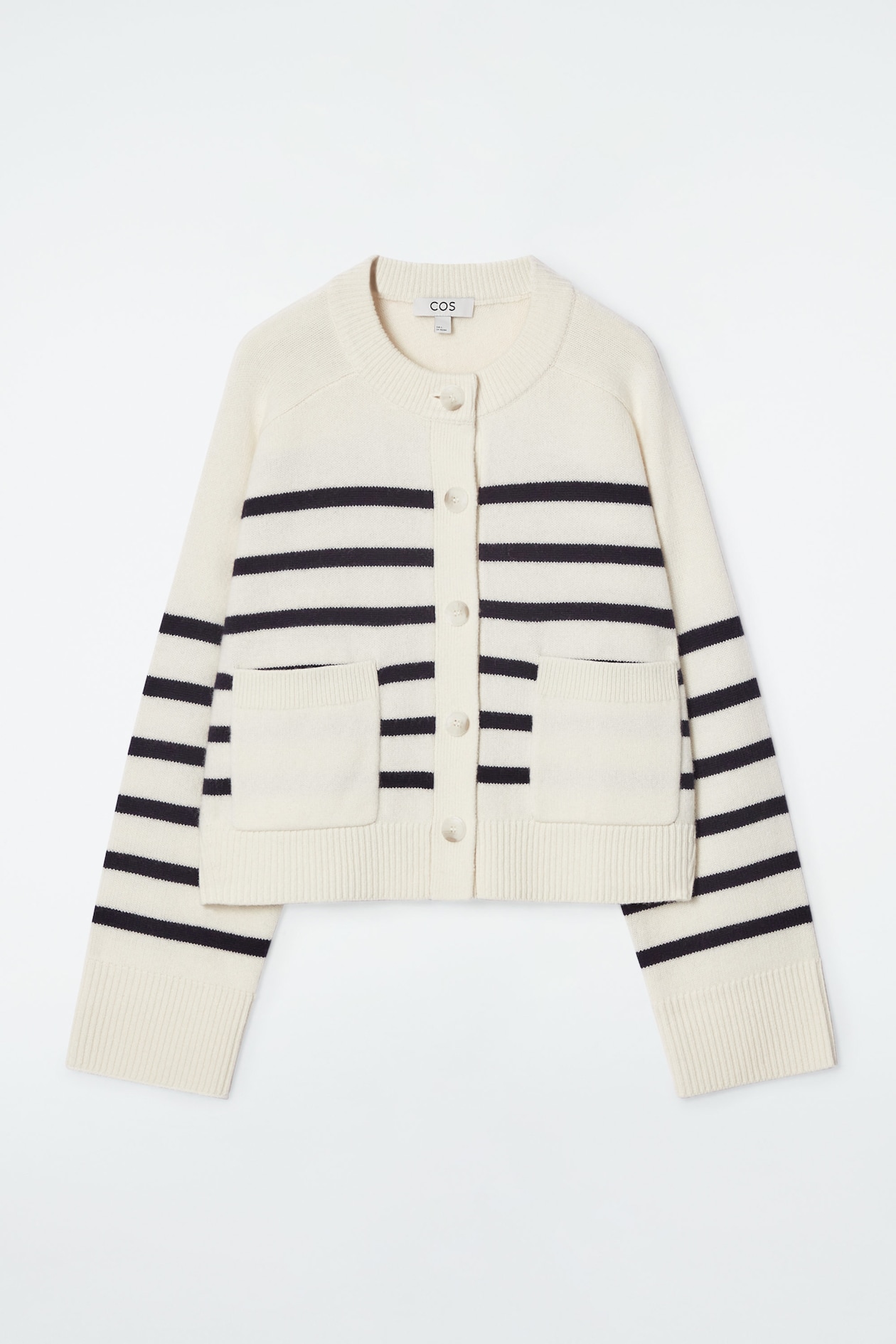 WOOL CREW-NECK CARDIGAN